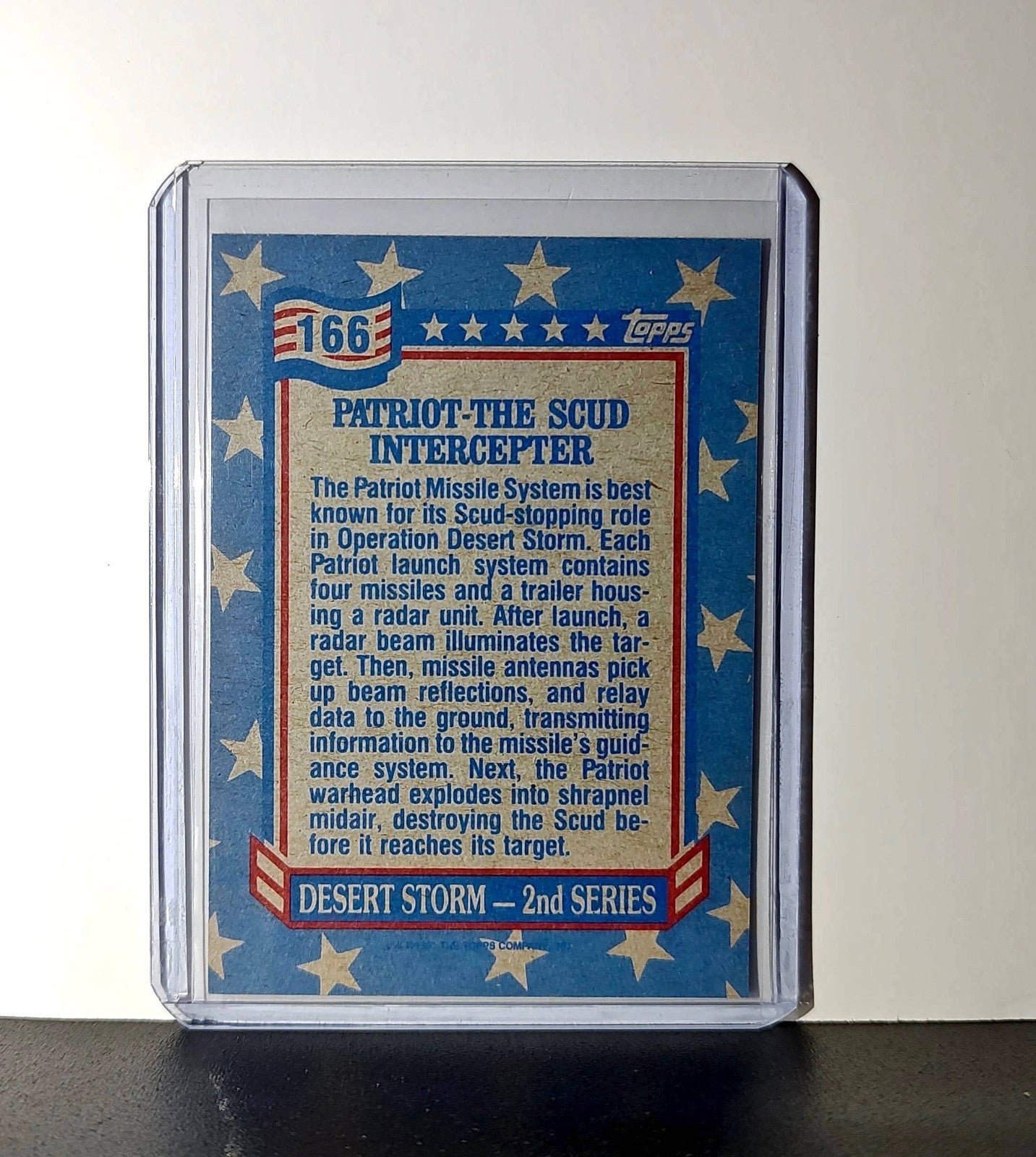 Patriot – The SCUD Interceptor 1991 Topps Desert Storm #166 Card