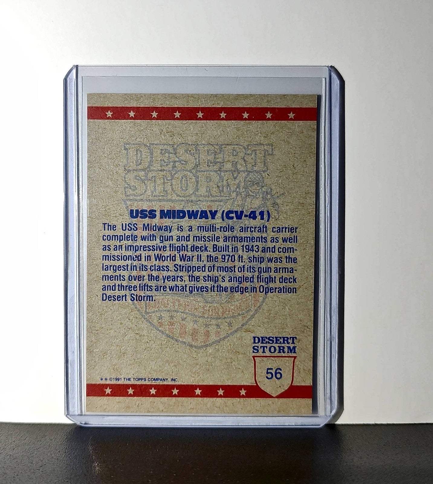 USS Midway 1991 Topps Desert Storm #56 Card