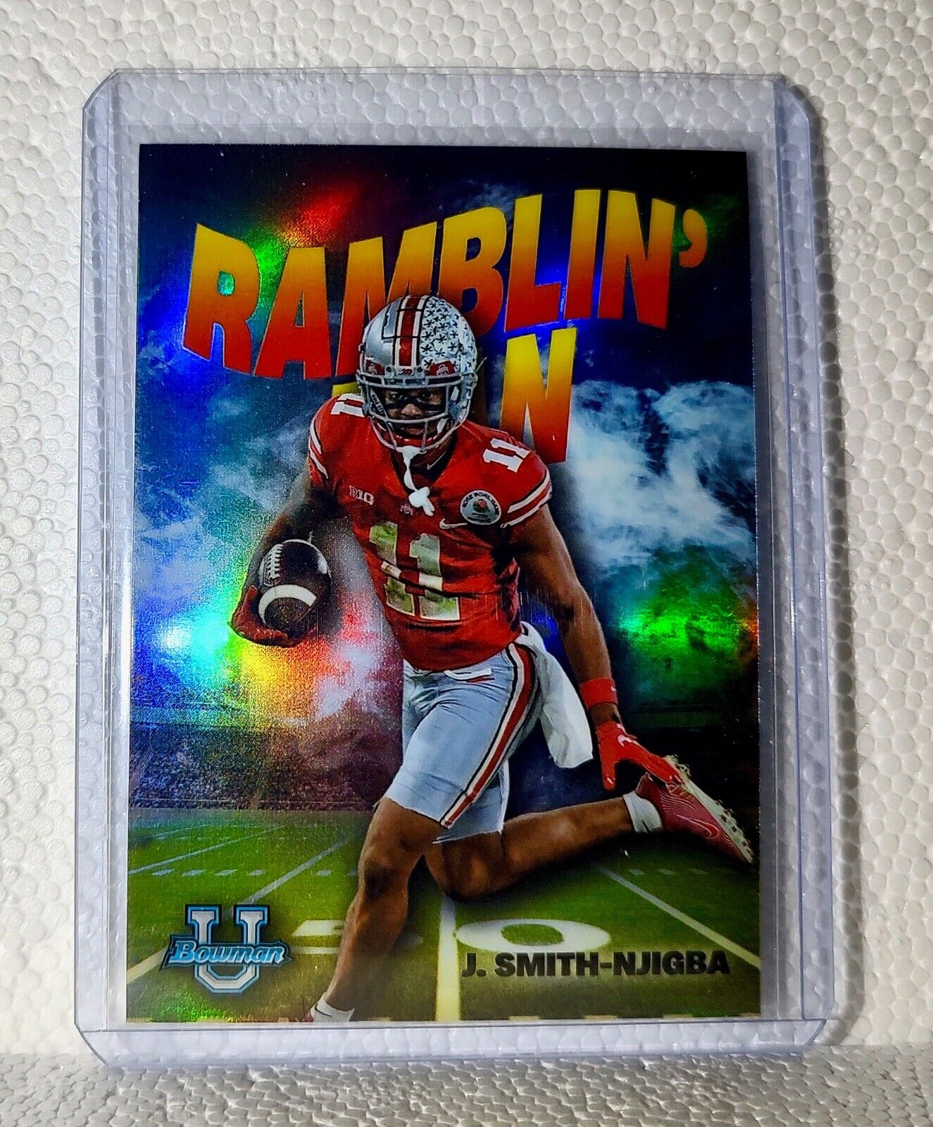 Jaxon Smith-Njigba 2022 Topps Bowman U Ramblin' Man #RM-8 Card Ohio State