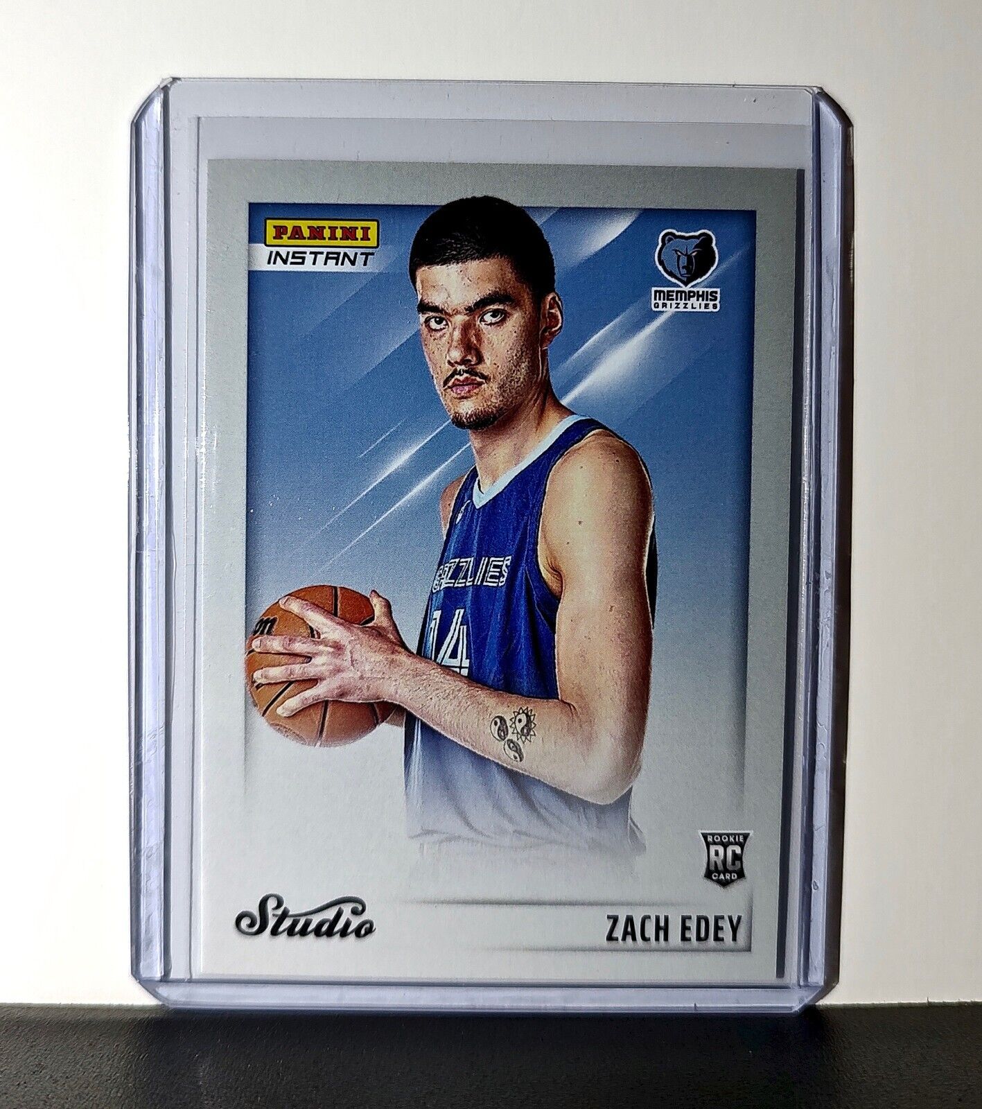 Zach Edey 2024-25 Panini NBA Studio #38 Rookie Card Memphis Grizzlies 1/275