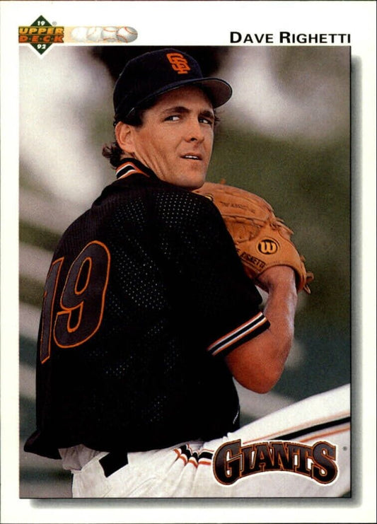 Dave Righetti 1992 Upper Deck MLB #171 Baseball Card San Francisco Giants