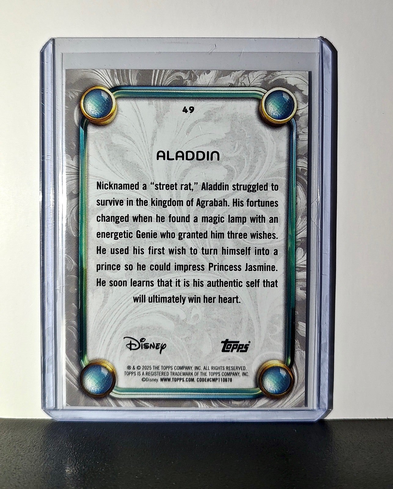 Aladdin 2025 Topps Disney Wonder #49 Card Aladdin