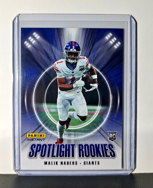 Malik Nabers Rookie 2024 Panini Spotlight Rookies NFL #18 Card Giants 1 of 1426