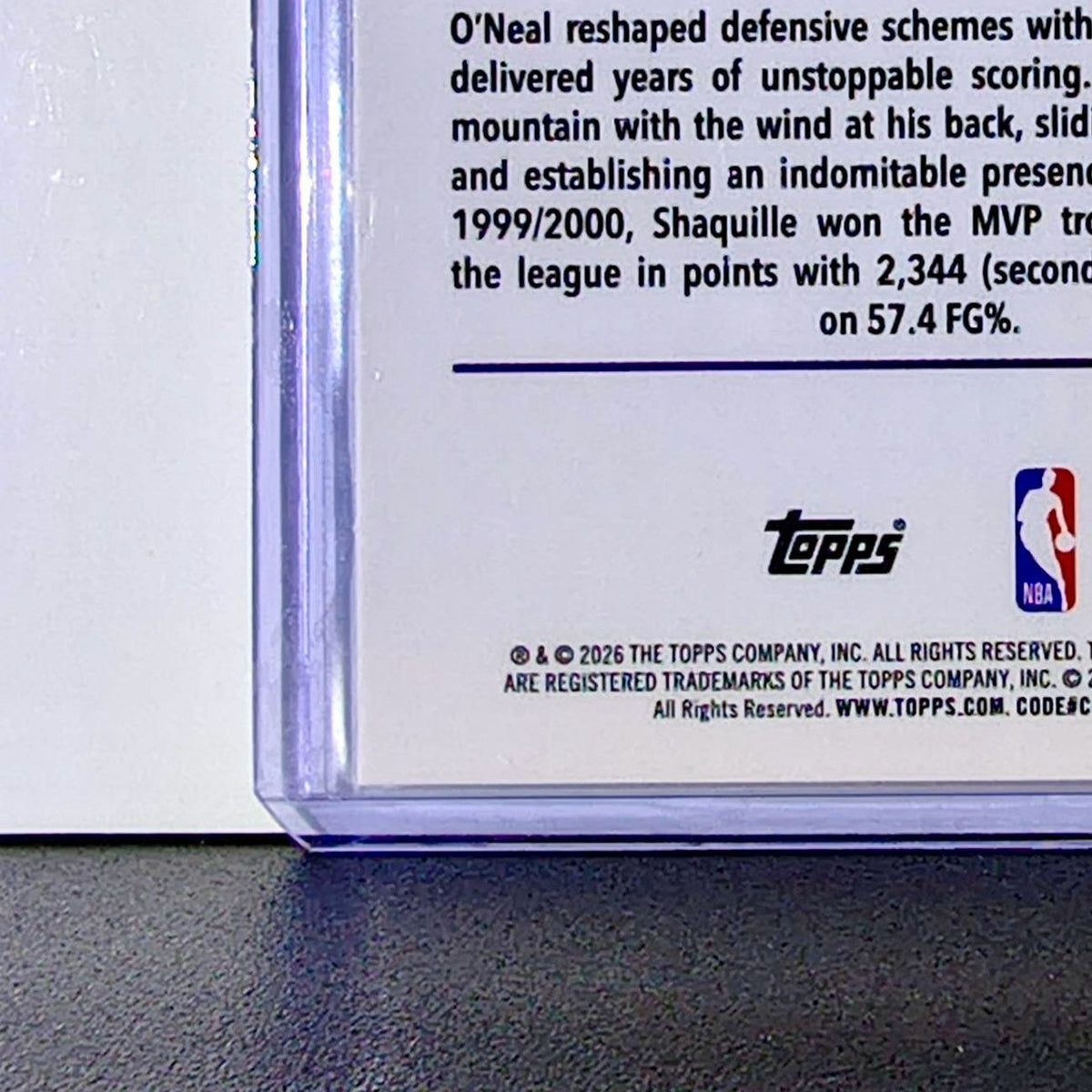 Shaquille O'Neal 2025-26 NBA Topps Chrome Update #142 Card Los Angeles Lakers