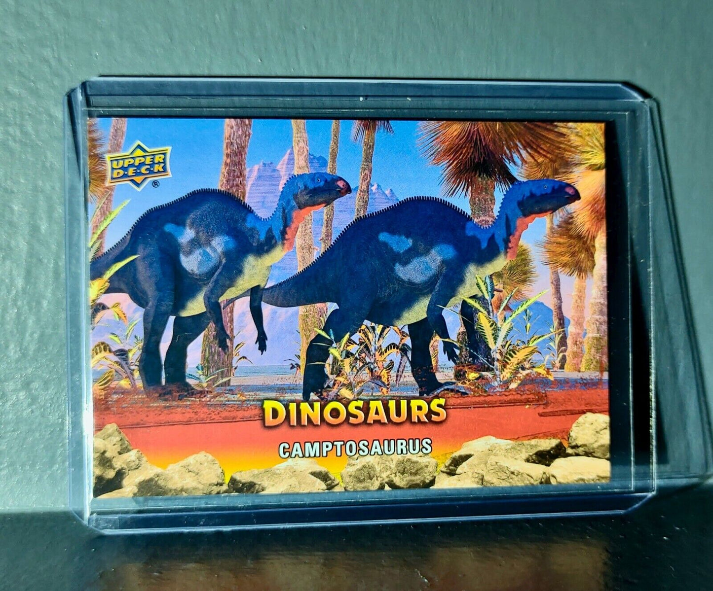 2015 Upper Deck Dinosaurs Camptosaurus Extinction Red Parallel #42 Card