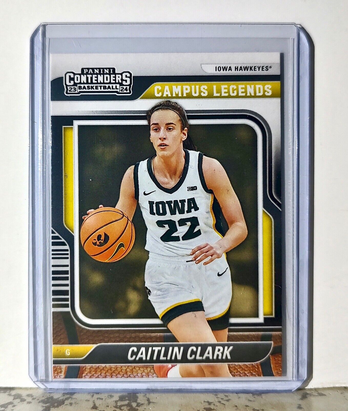 2023-24 Caitlin Clark Panini Contenders #CL2 Campus Legends Card Iowa Hawkeyes