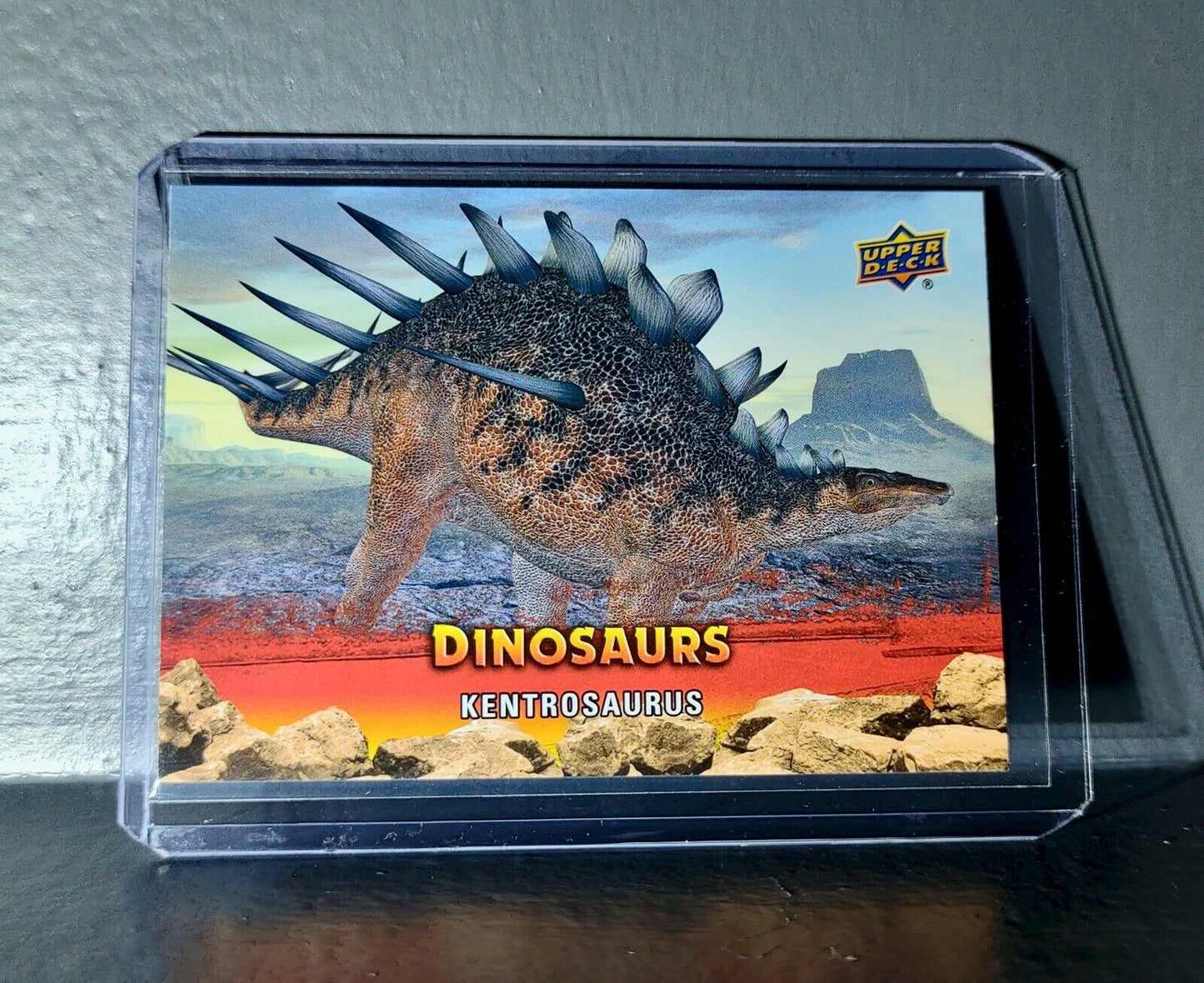 2015 Upper Deck Dinosaurs Kentrosaurus Extinction Red Parallel #54 Card