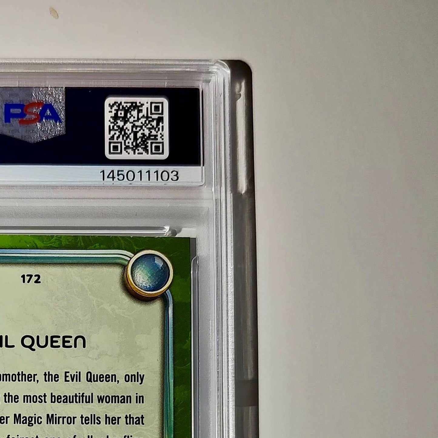 Evil Queen 2025 Topps Disney #172 Card Snow White and the Seven Dwarfs PSA 9