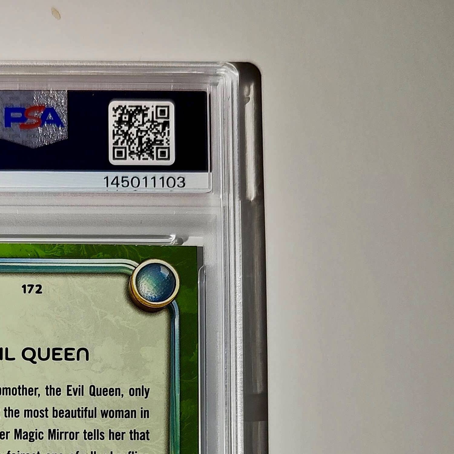 Evil Queen 2025 Topps Disney #172 Card Snow White and the Seven Dwarfs PSA 9