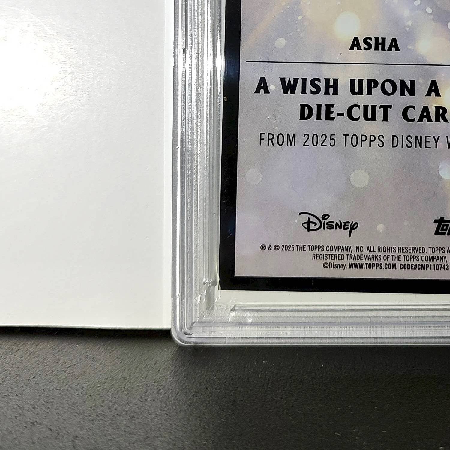 Asha 2025 Topps Chrome Disney #W-18 Wish Upon A Star Die Cut Card Wish PSA 10