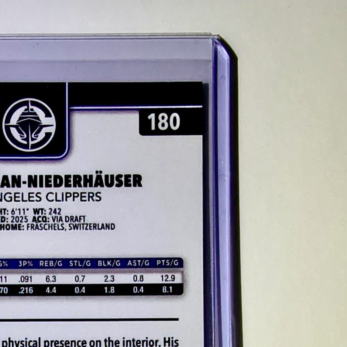 Yanic Konan Niederhäuser Rookie 2025-26 NBA Topps Chrome Update #180 Card