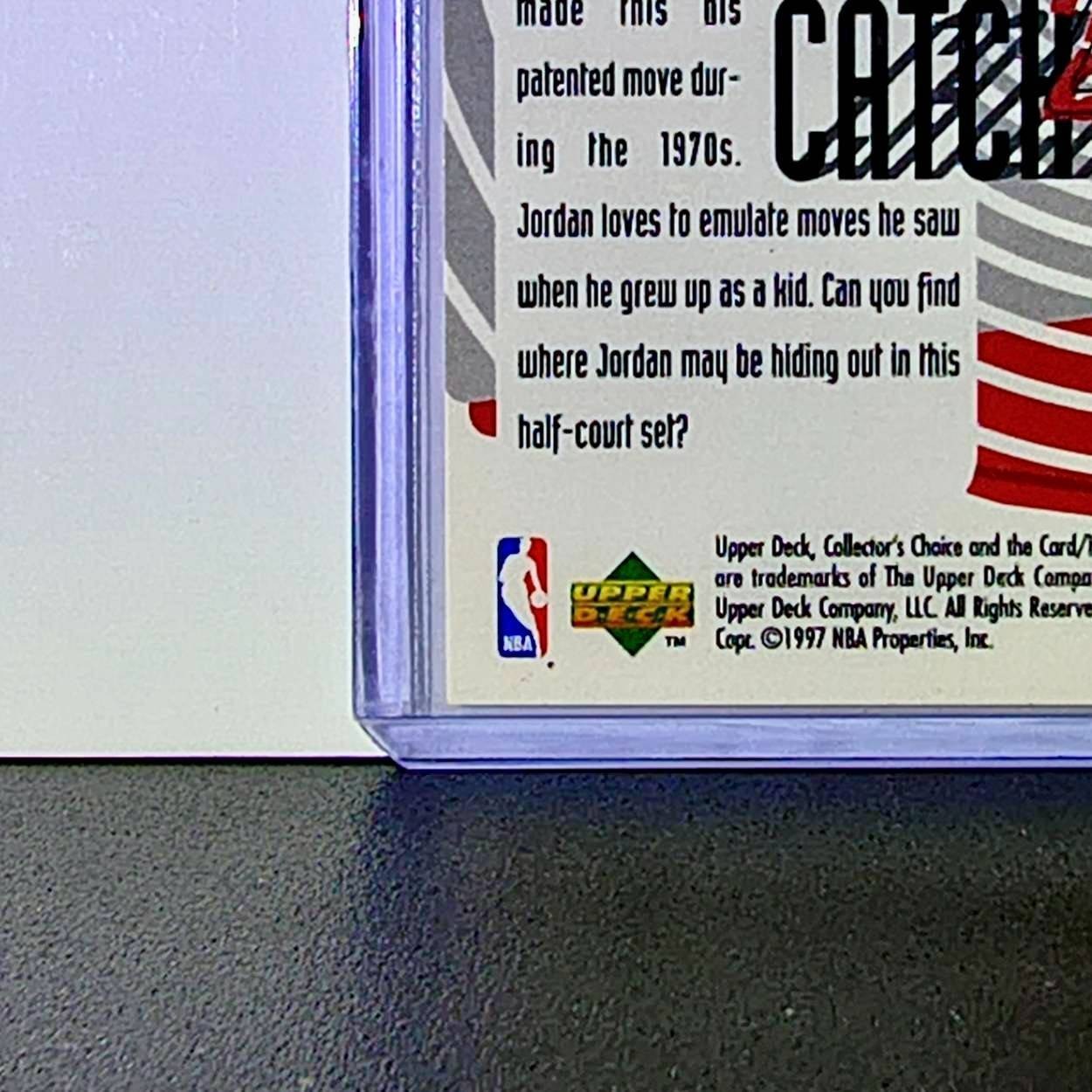Michael Jordan 1997-98 Upper Deck Collector's Choice Catch 23 #187 Card Bulls