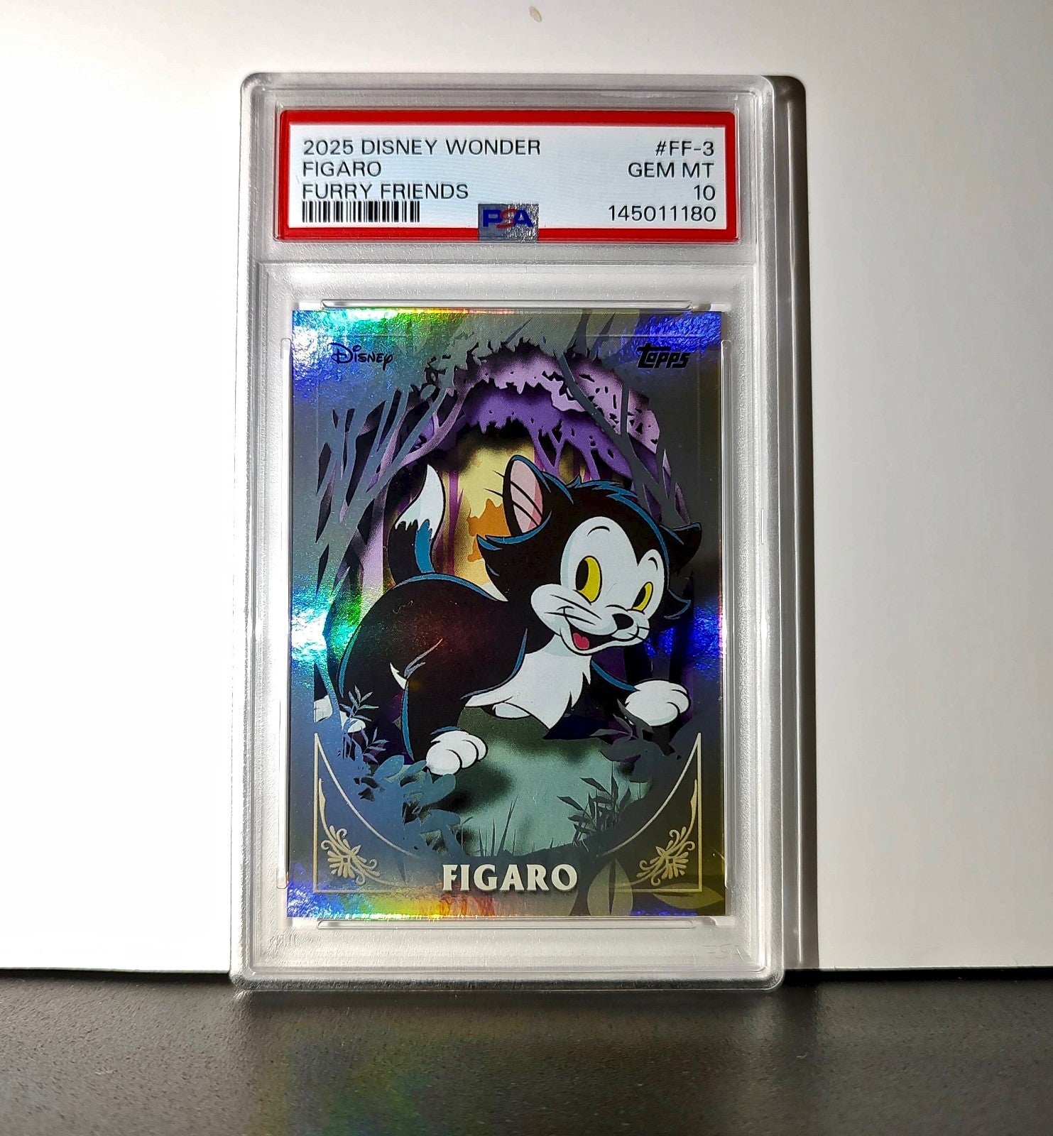 Figaro 2025 Topps Disney #FF-3 Furry Friends Card Pinocchio PSA 10