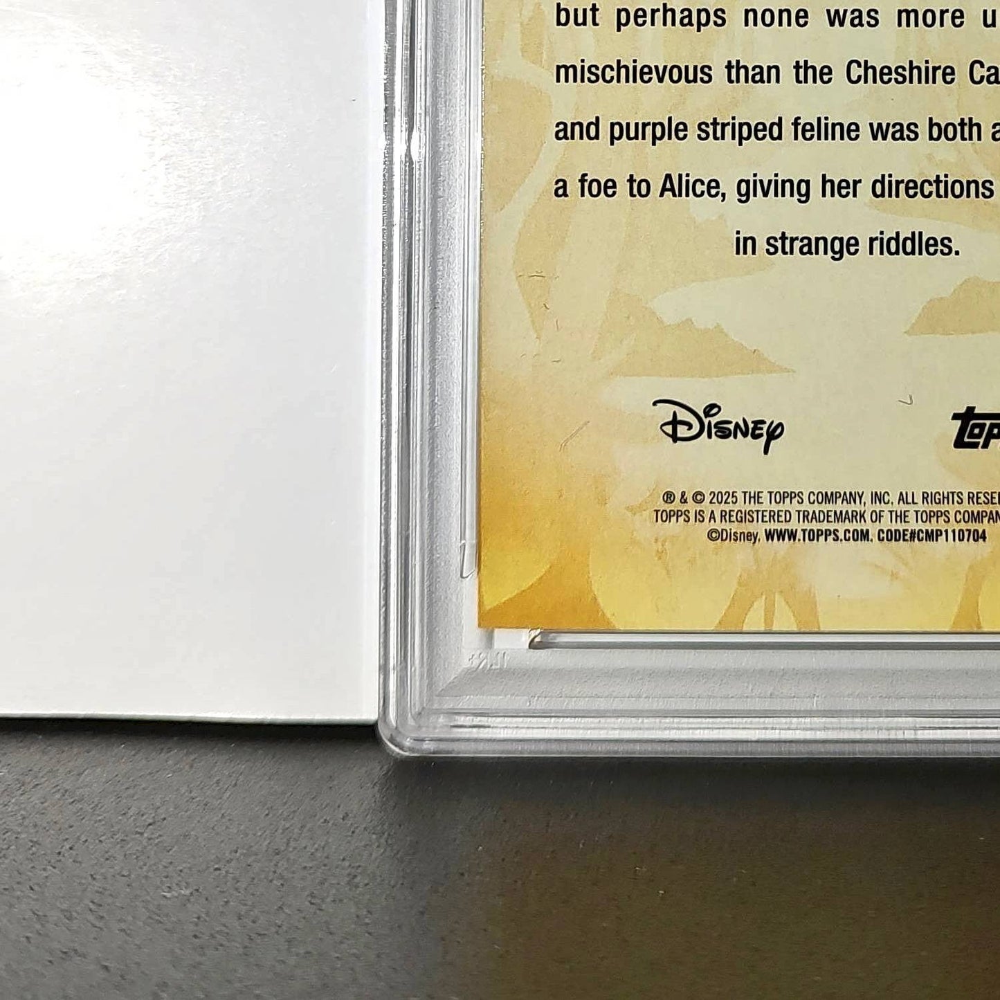 Cheshire Cat 2025 Topps Disney #FF-6 Furry Friends Card PSA 9 MT