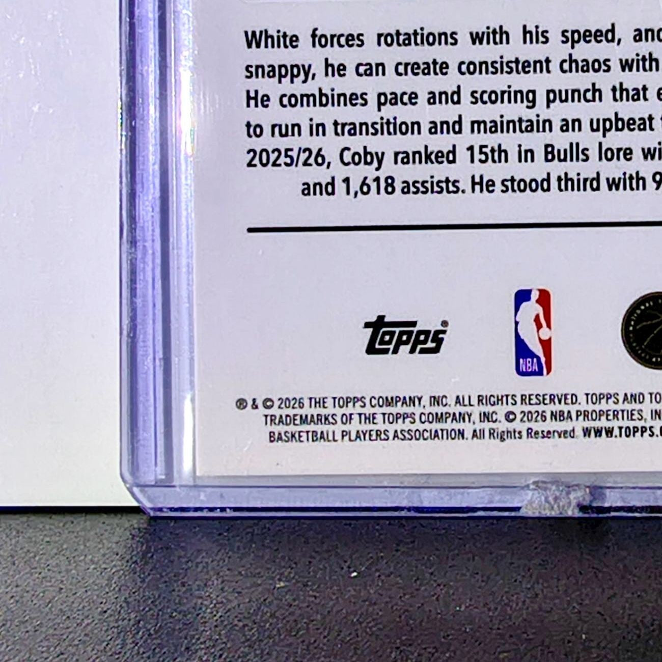 Coby White 2025-26 NBA Topps Chrome Update RayWave Refractor #93 Card Bulls
