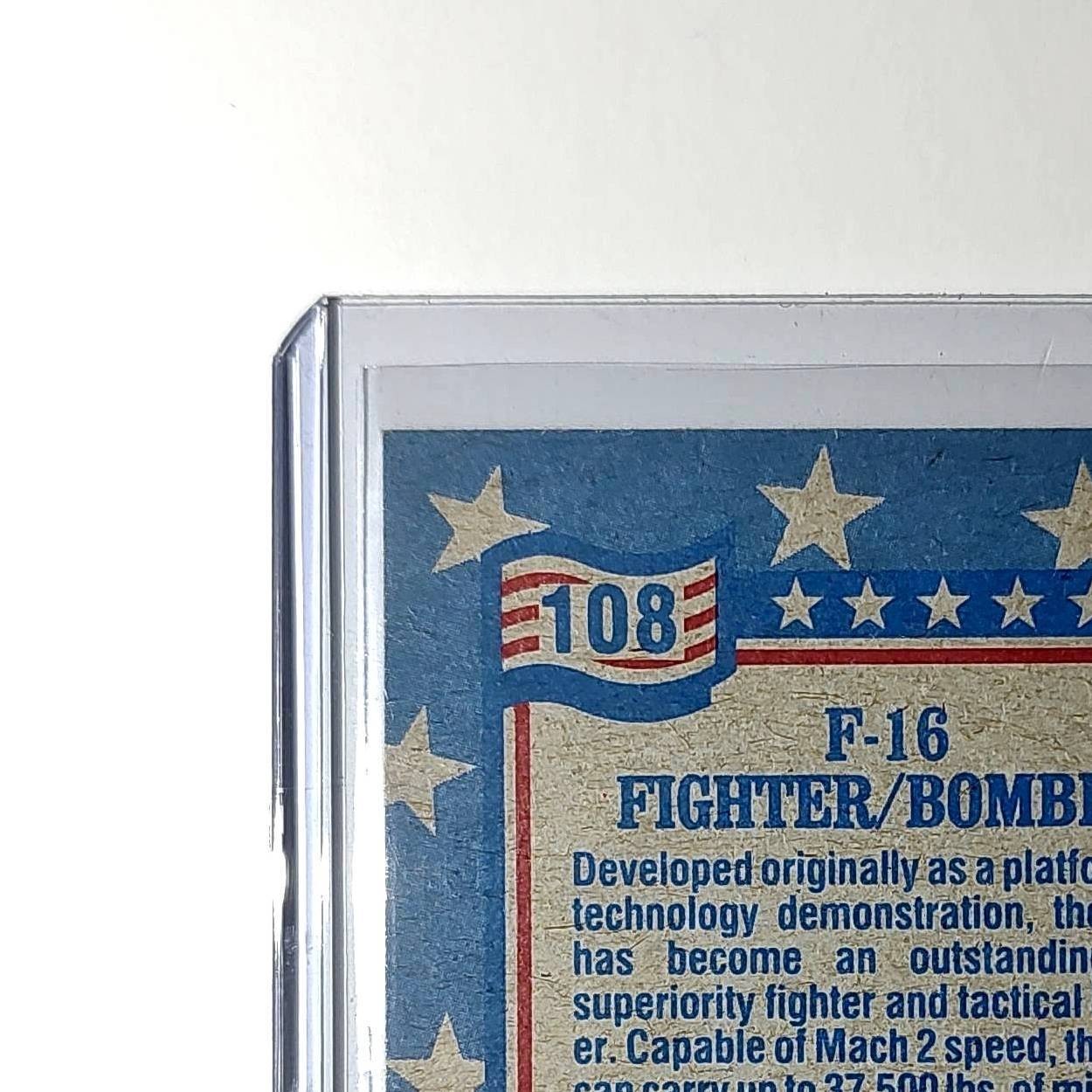 F-16 Fighter/Bomber 1991 Topps Desert Storm #108 Card