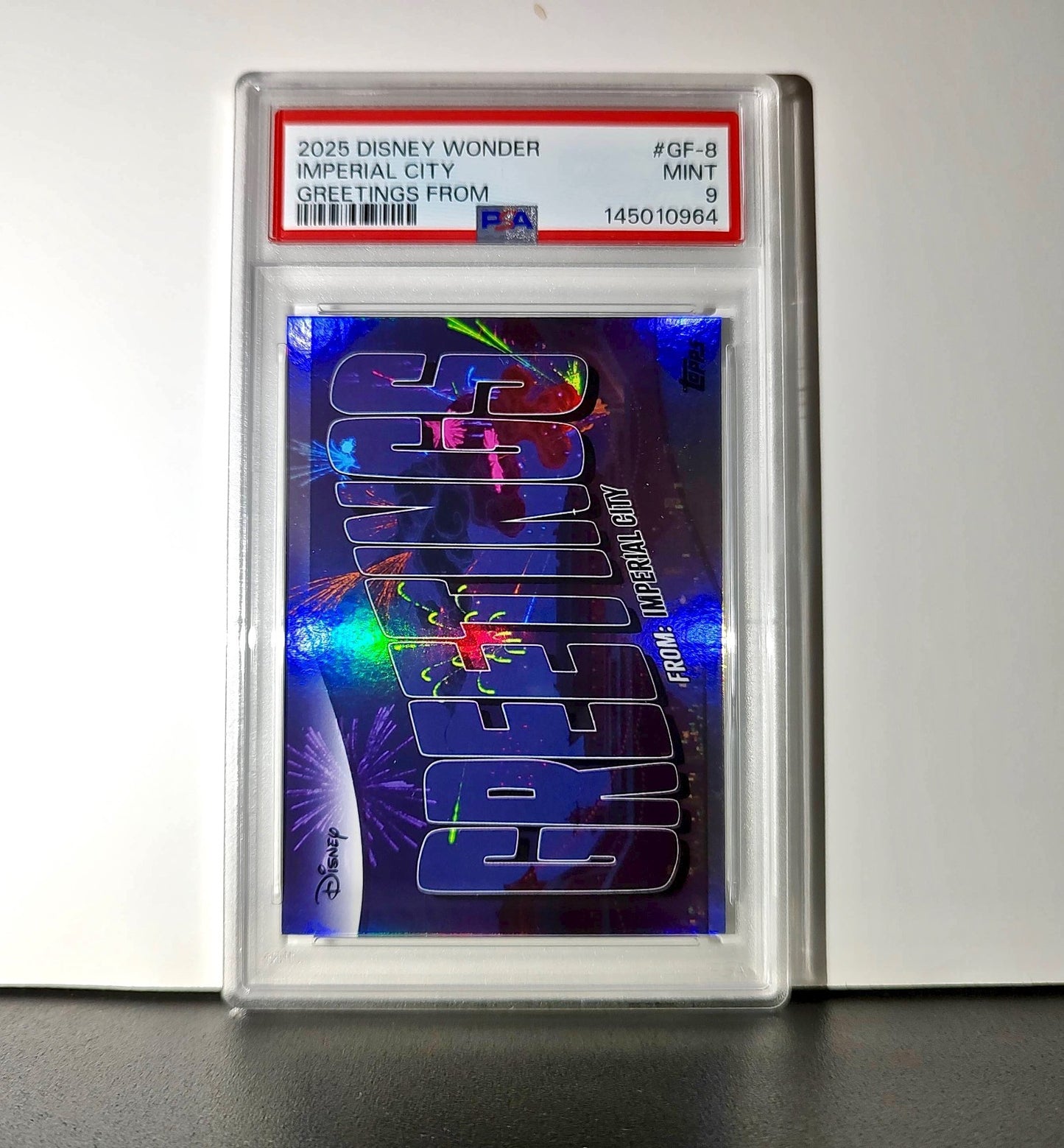 Imperial City 2025 Topps Disney Wonder #GF-8 Greetings From Card Mulan PSA 9