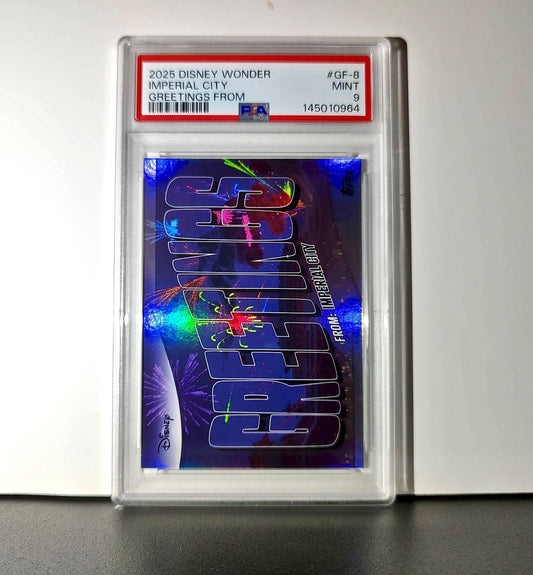 Imperial City 2025 Topps Disney Wonder #GF-8 Greetings From Card Mulan PSA 9