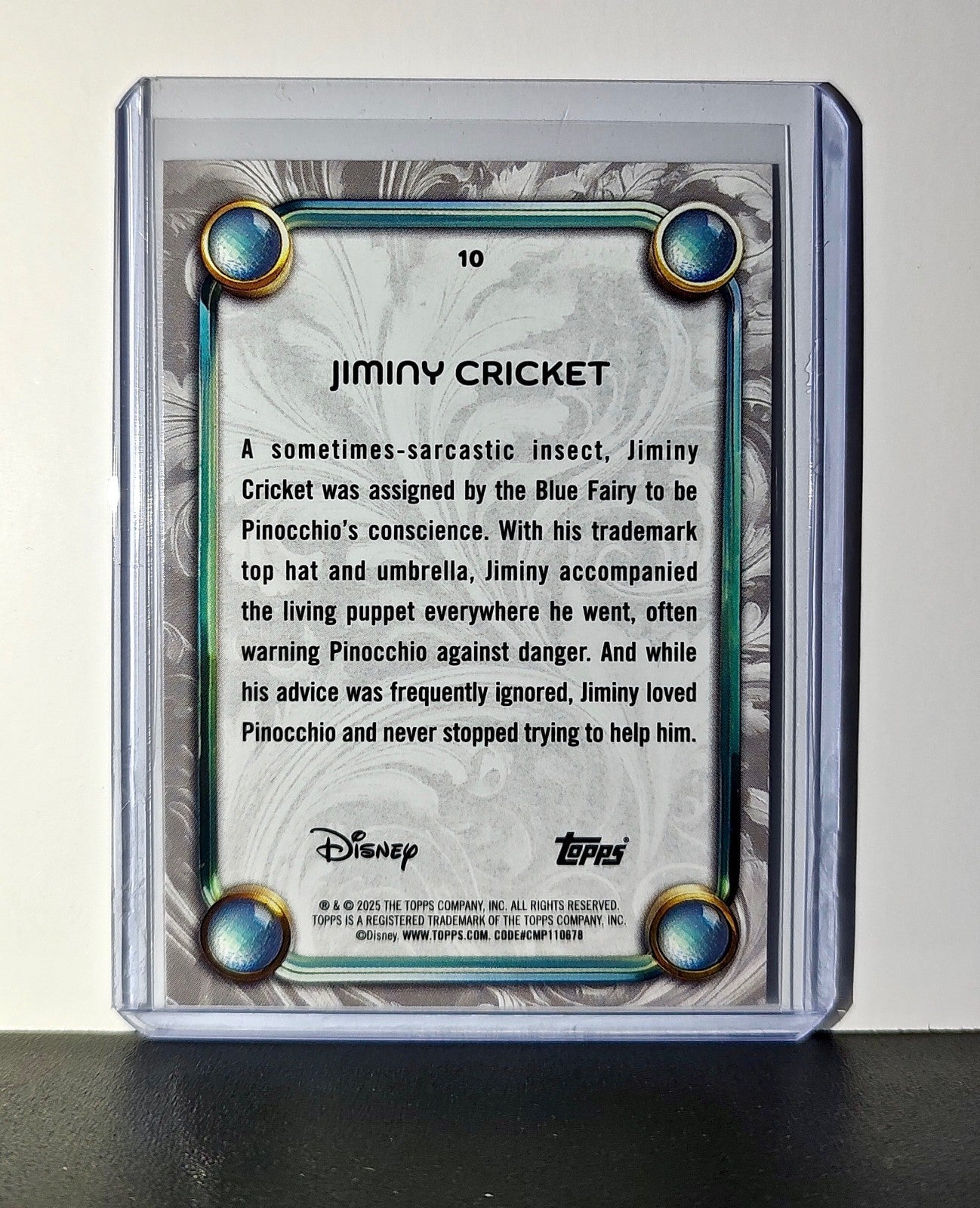 Jiminy Cricket 2025 Topps Disney Wonder #10 Card Pinocchio