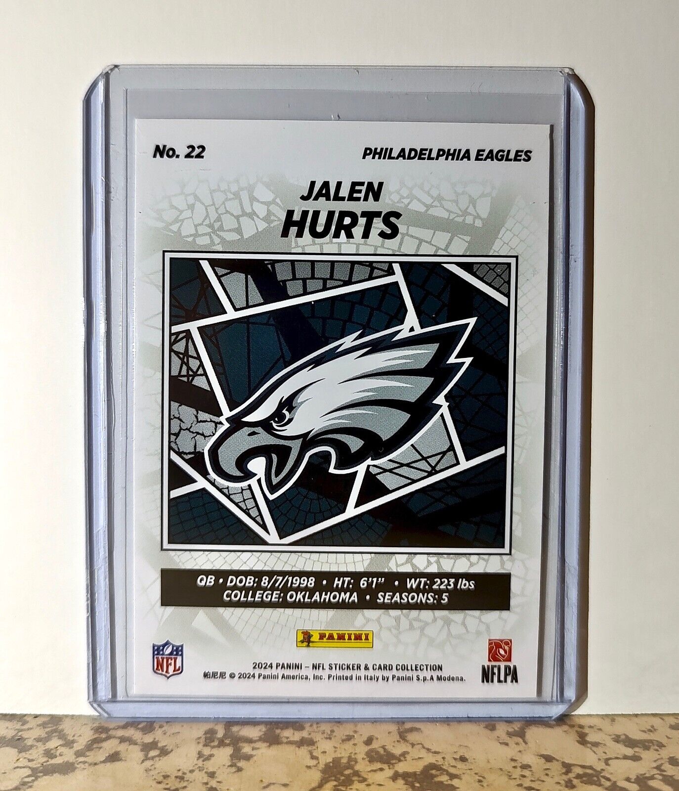 Jalen Hurts 2024 Panini NFL #22 Sticker Card Philadelphia Eagles