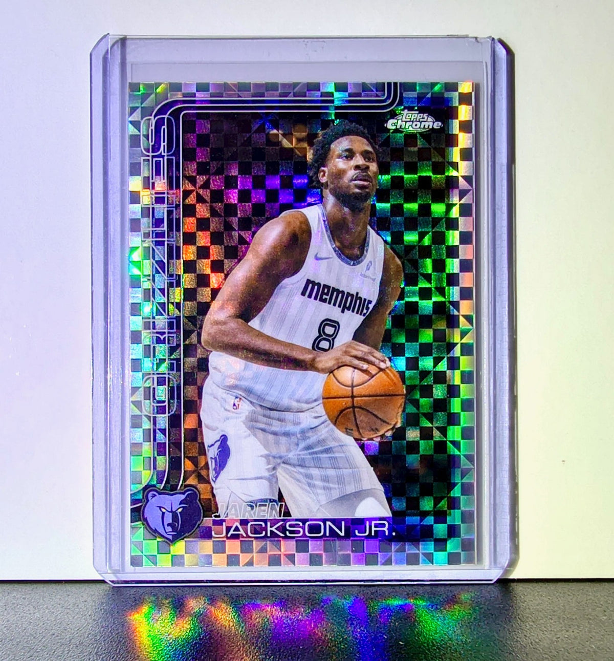 Jaren Jackson Jr. 2025-26 NBA Topps Chrome Update X-Fractor #28 Card Grizzlies