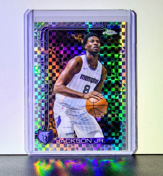 Jaren Jackson Jr. 2025-26 NBA Topps Chrome Update X-Fractor #28 Card Grizzlies