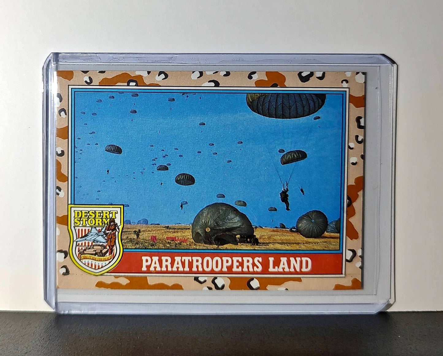 Paratroopers Land 1991 Topps Desert Storm #162 Card