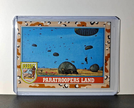 Paratroopers Land 1991 Topps Desert Storm #162 Card