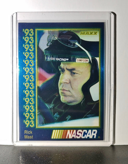 Rick Mast 1993 Maxx Premier Plus Racing #1 NASCAR Card Precision Products Racing