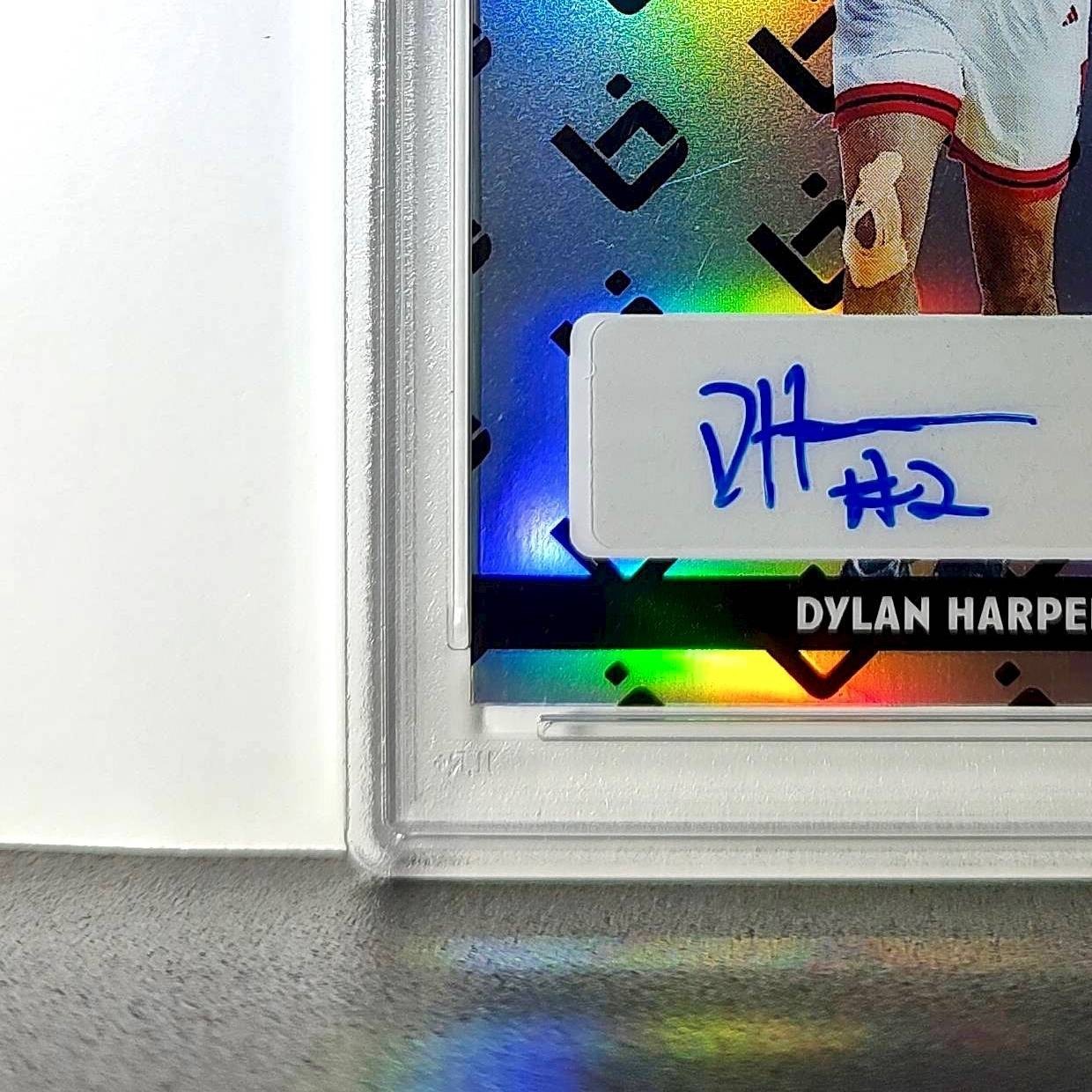 Dylan Harper 2025 Leaf Metal #BILA-DH1 Refractor PSA 8 Auto 10