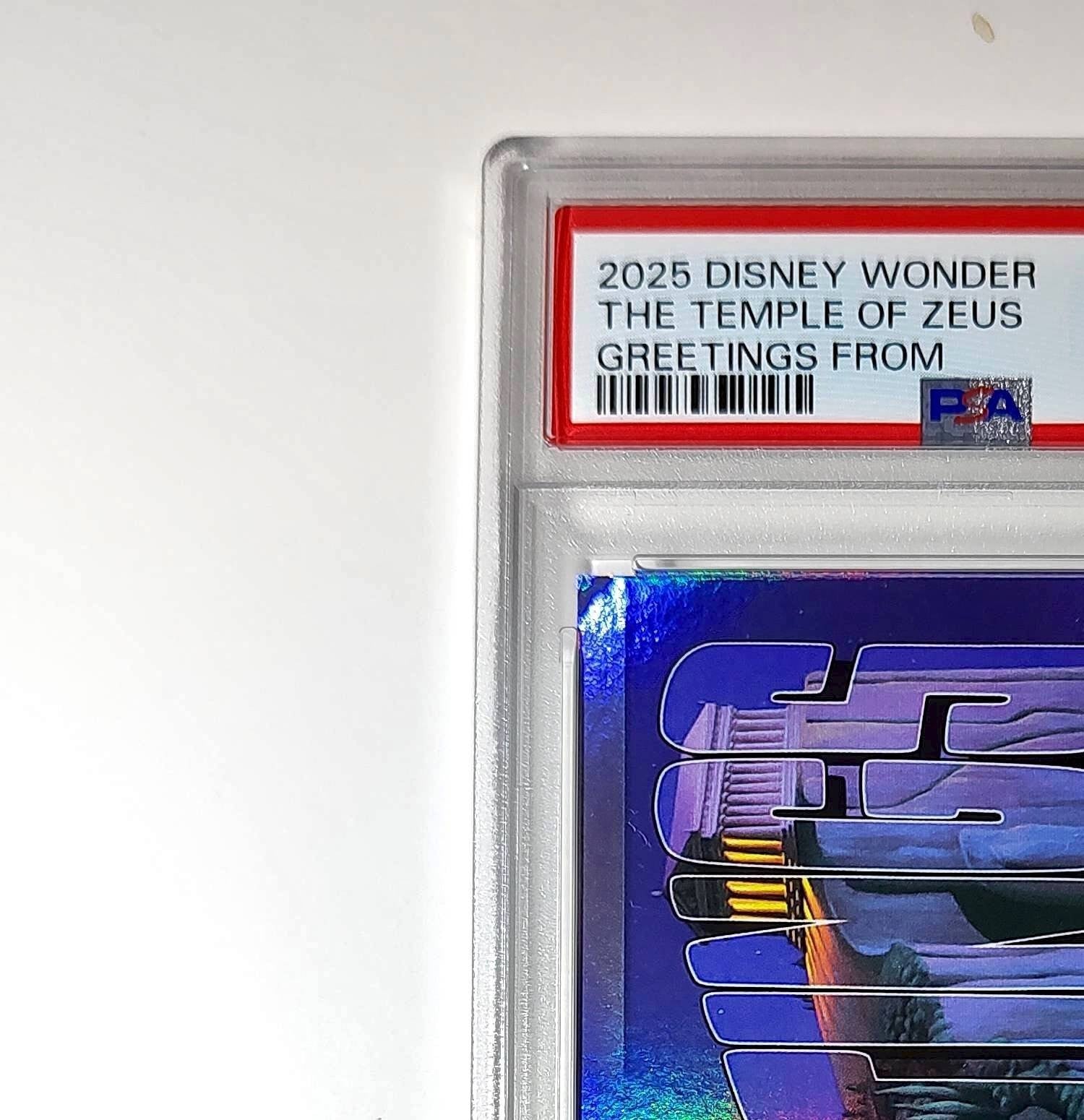 The Temple of Zeus 2025 Topps Disney #GF-22 Greetings From Card Hercules PSA 6