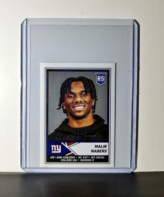 Malik Nabers 2024 Panini NFL Rookie Sticker #320 New York Giants