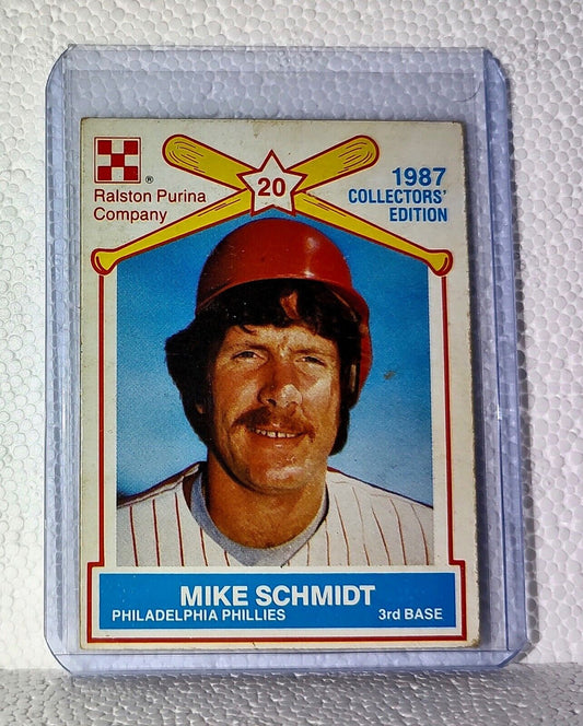 Mike Schmidt 1987 Purina MLB #14 Baseball Card Philadelphia Phillies