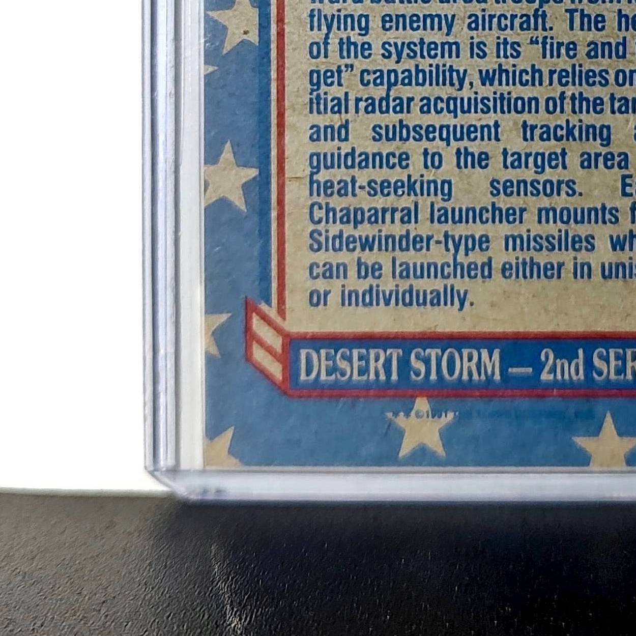 Chaparral Missile Launcher 1991 Topps Desert Storm #131 Card