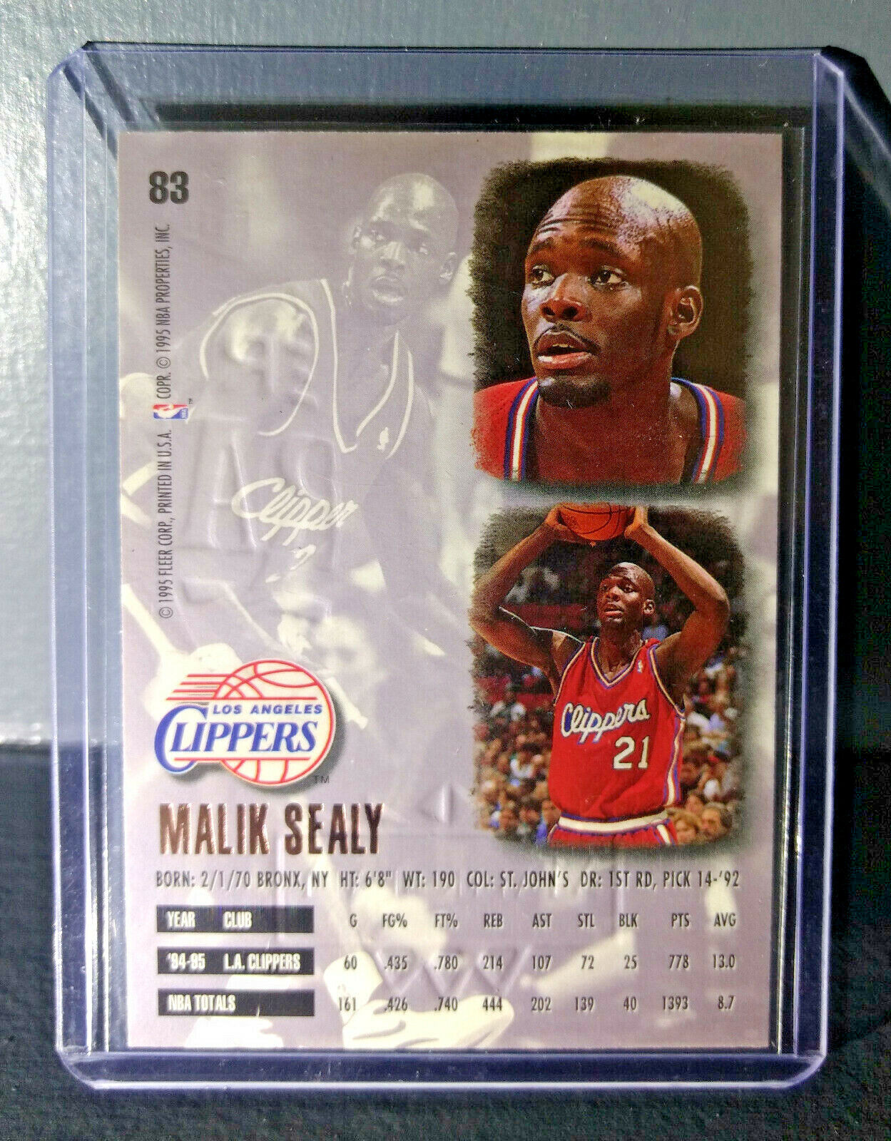 1995-96 Malik Sealy Fleer Ultra Gold Medallion #83 Basketball Card