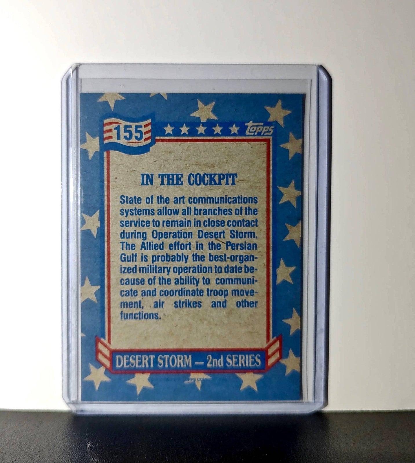 In the Cockpit 1991 Topps Desert Storm #155 Card