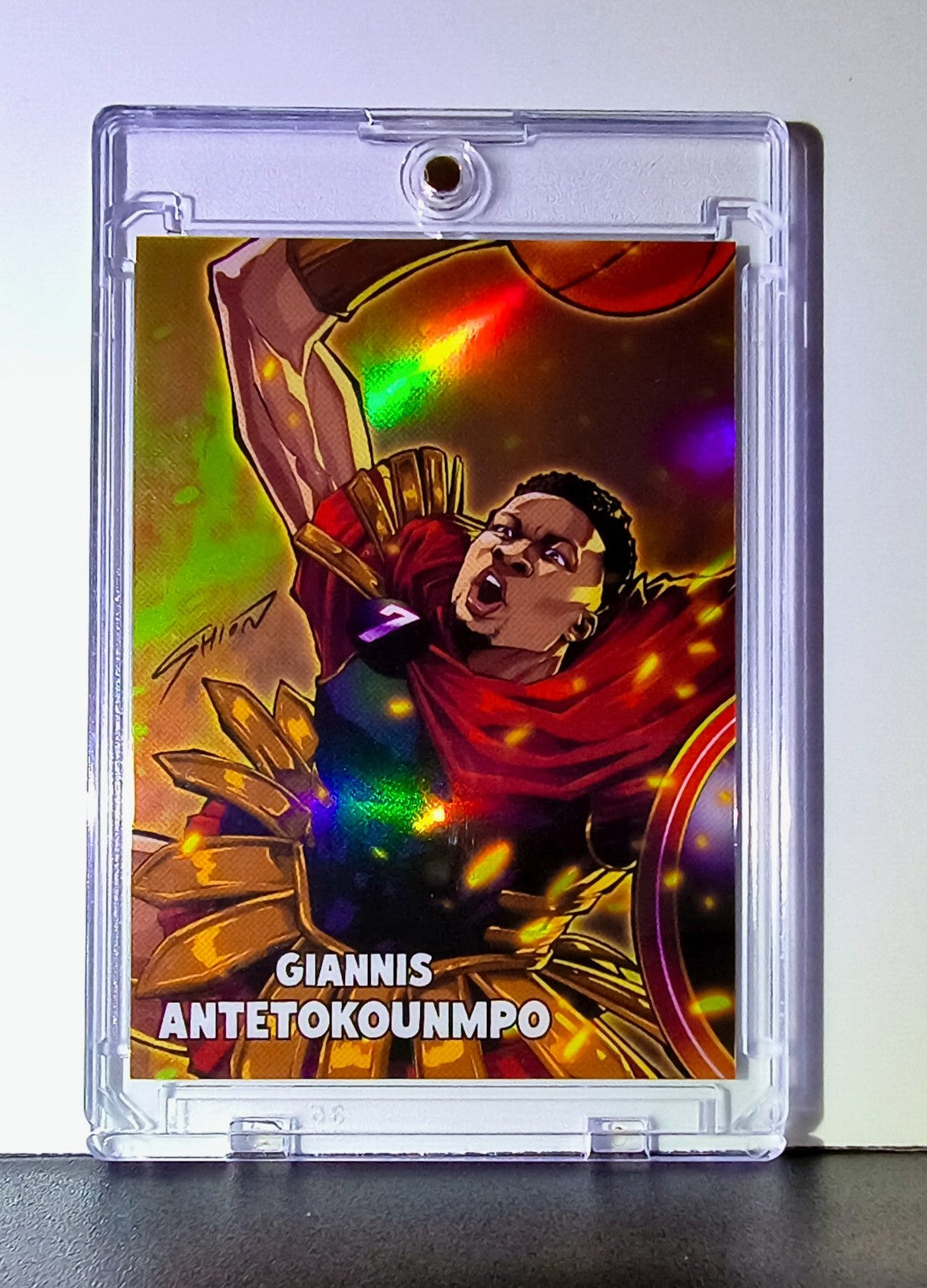 Giannis Antetokounmpo 2026 NBA Leaf Anime Nation #OVA-13 Basketball Card Heat