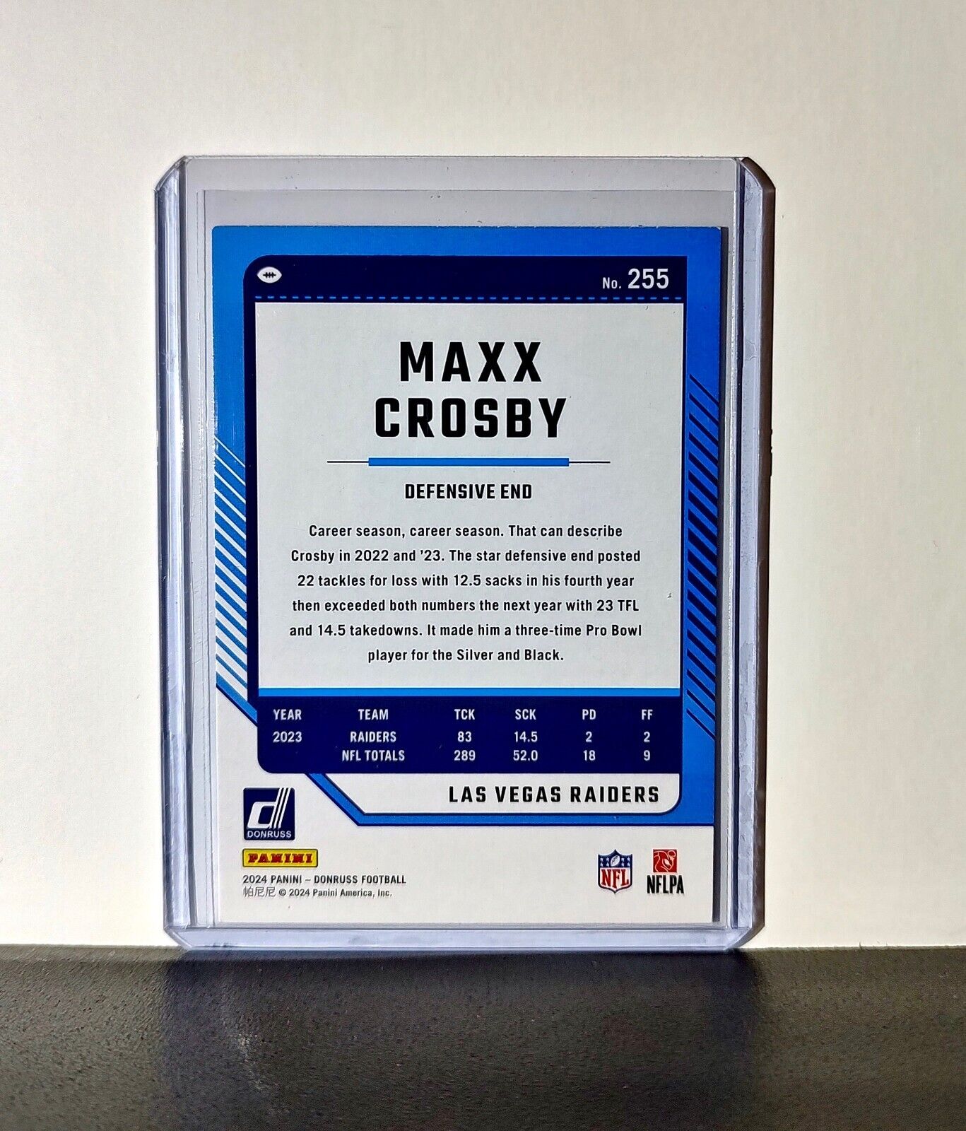 Maxx Crosby 2024 Panini Donruss NFL #255 Press Proof Card Las Vegas Raiders