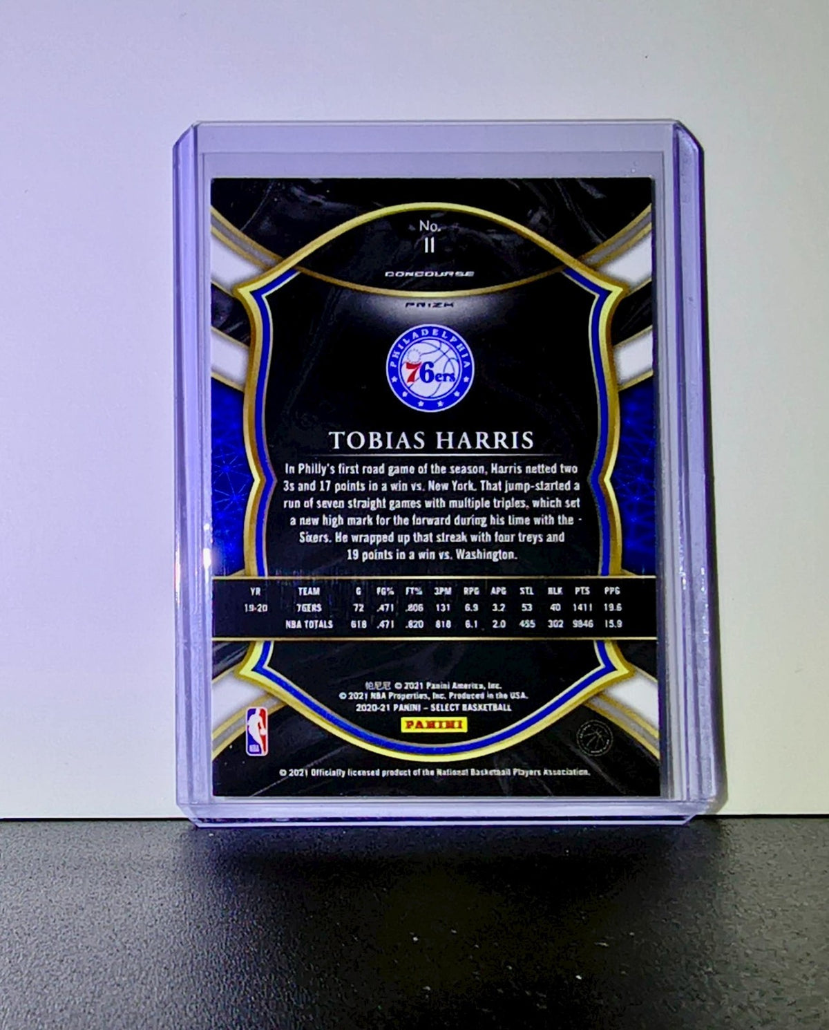Tobias Harris 2020-21 NBA Panini Prizm Select 11 Concourse Basketball Card 76ers