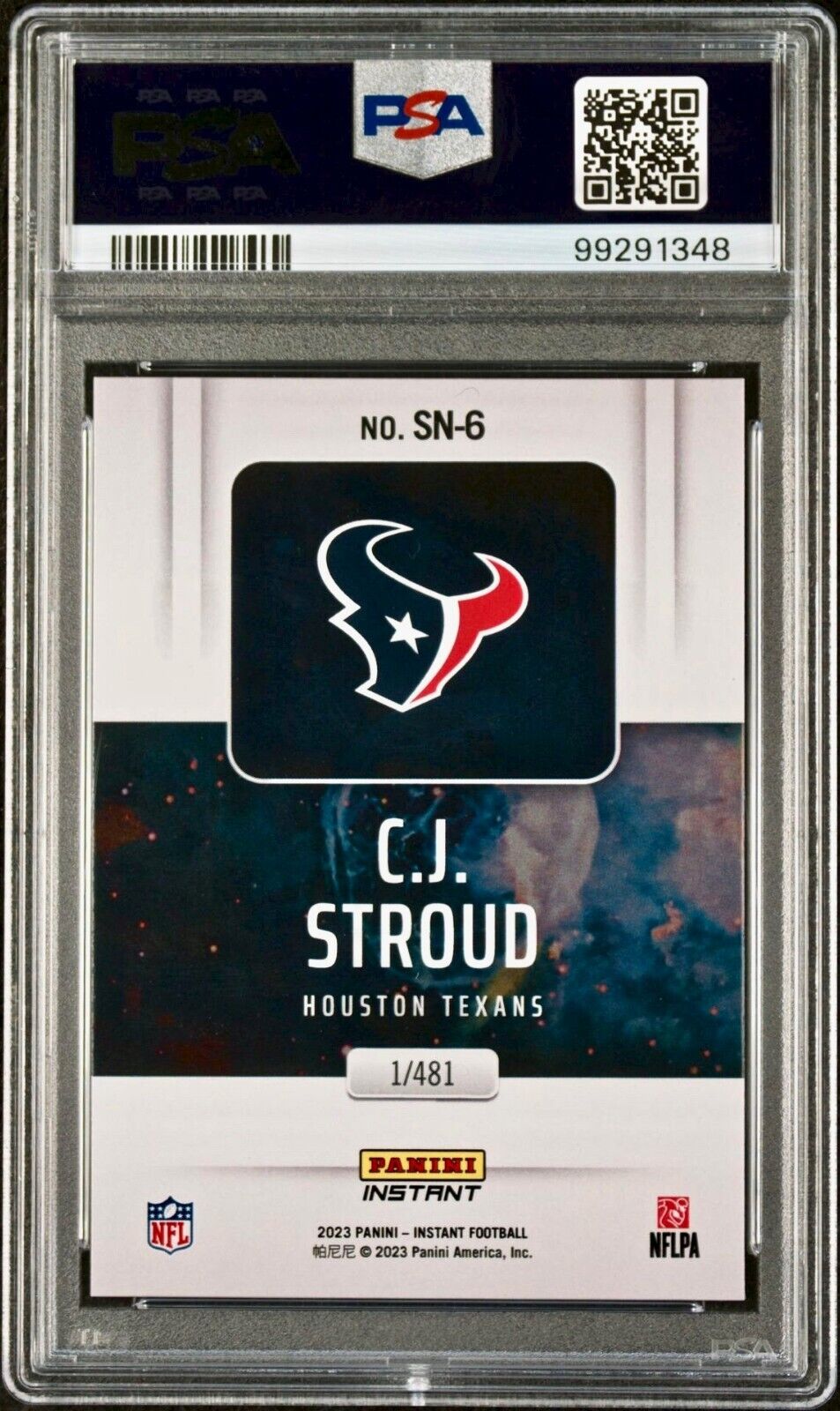 C.J. Stroud 2023 Panini Supernova NFL #SN-6 Football Card PSA 9 Mint