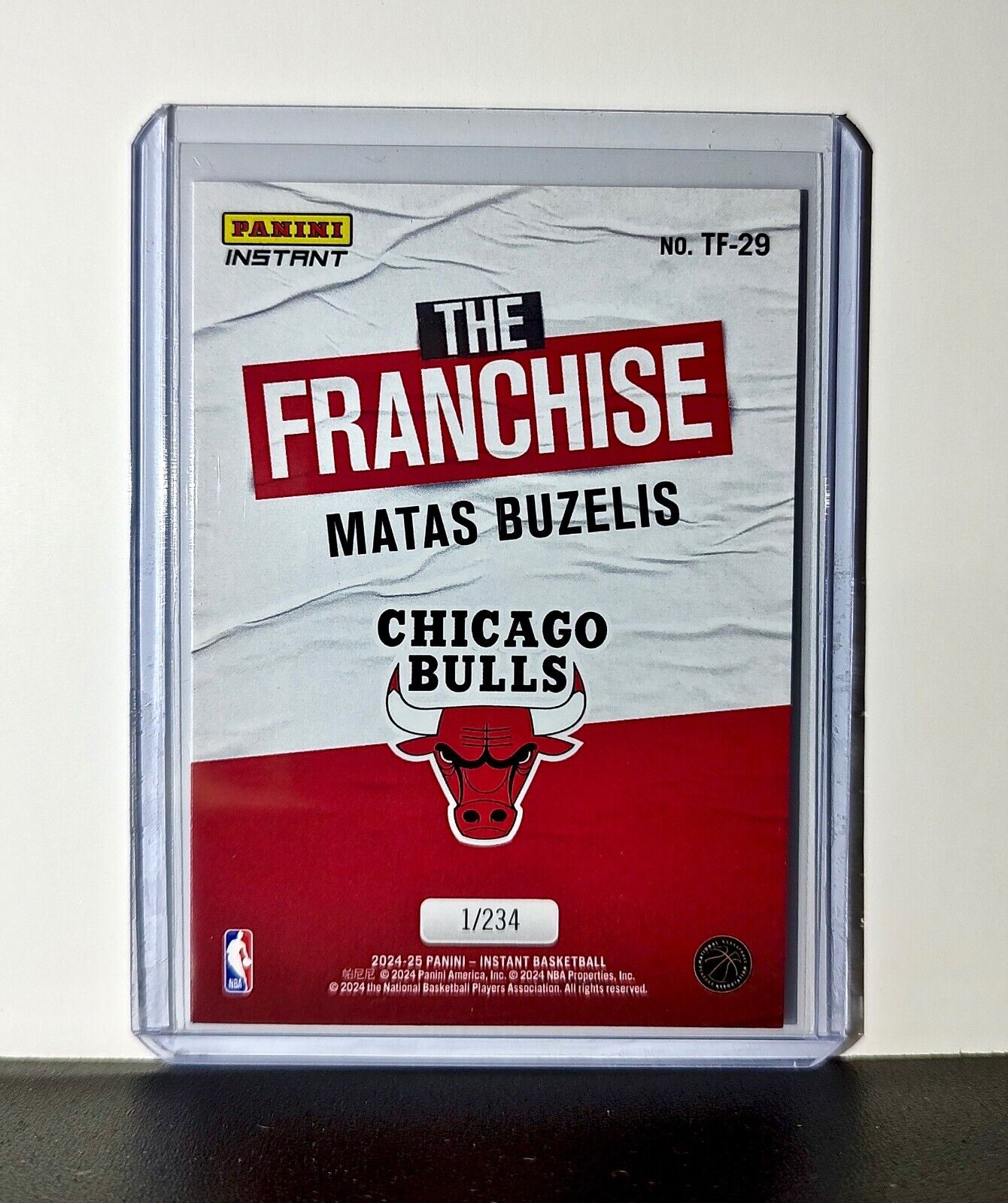 Matas Buzelis 2024-25 Panini The Franchise NBA #29 Rookie Card Bulls 1/234