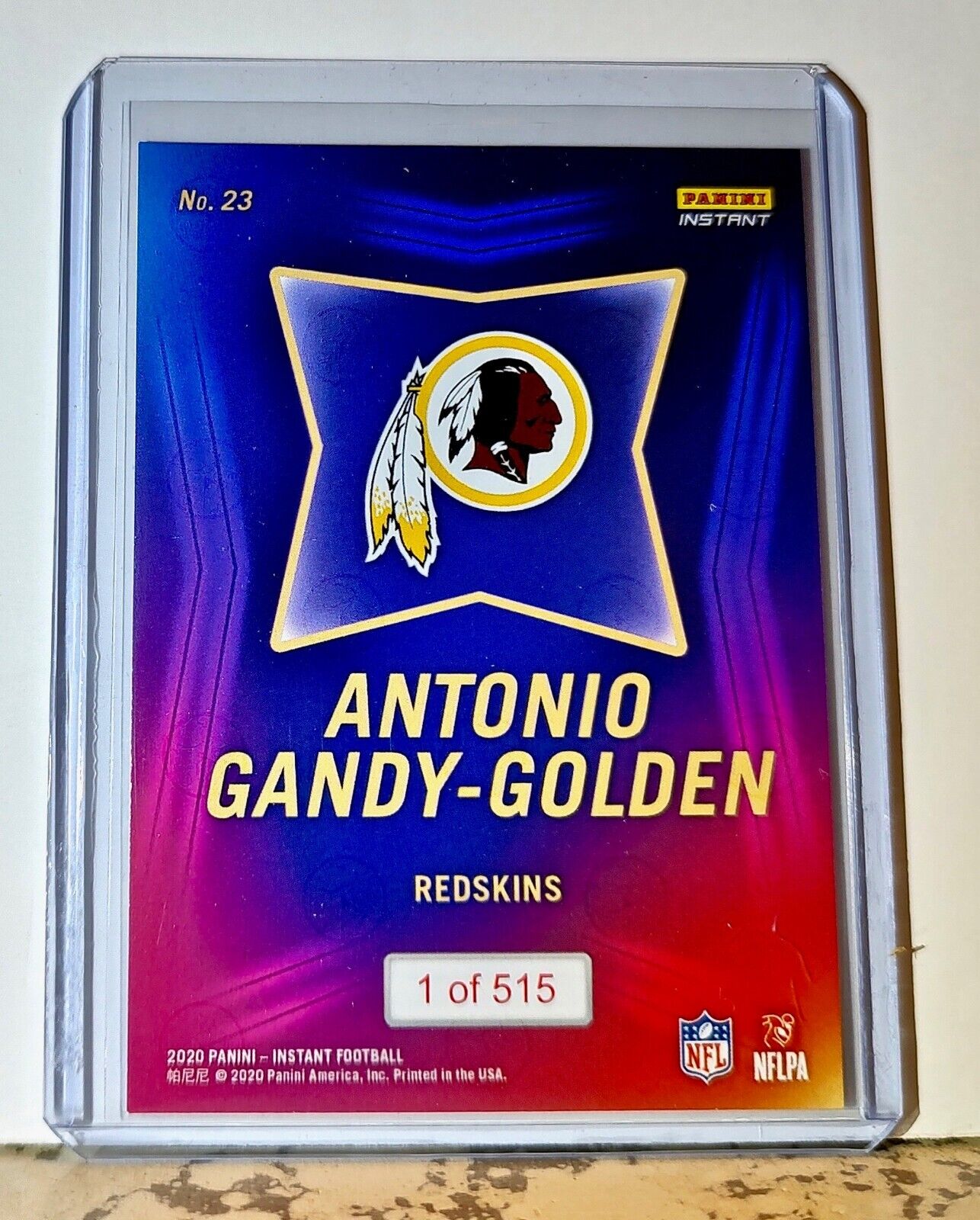 Antonio Gandy-Golden 2020 NFL Draft Night NFL #23 Card Redskins 1 of 515