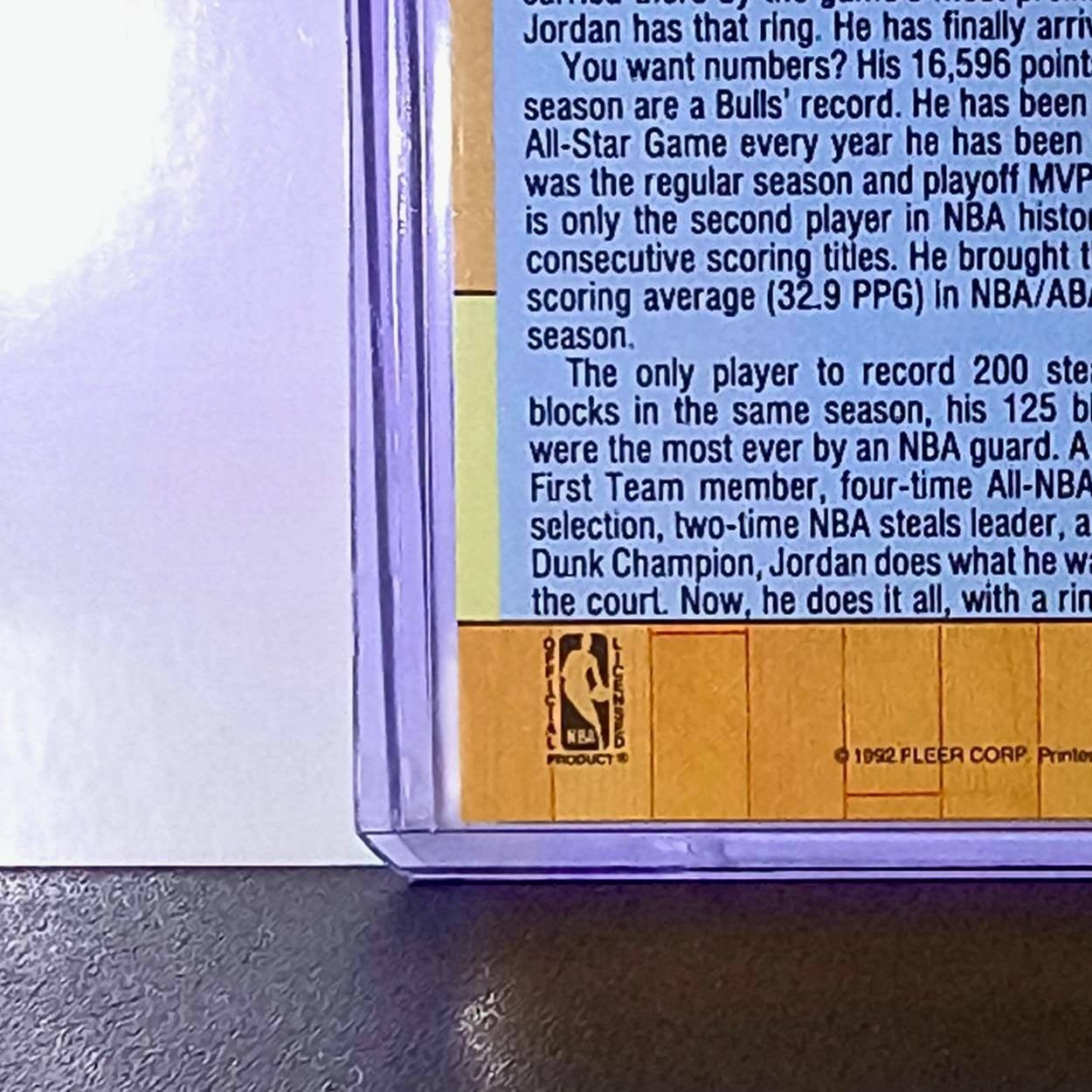 Michael Jordan 1991-92 Fleer Team Leader #375 Basketball Card Chicago Bulls