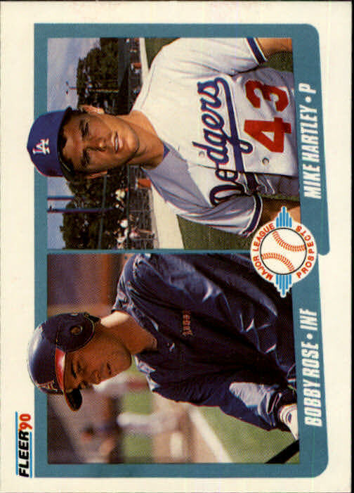 1990 Bobby Rose / Mike Hartley Fleer Baseball Card #651