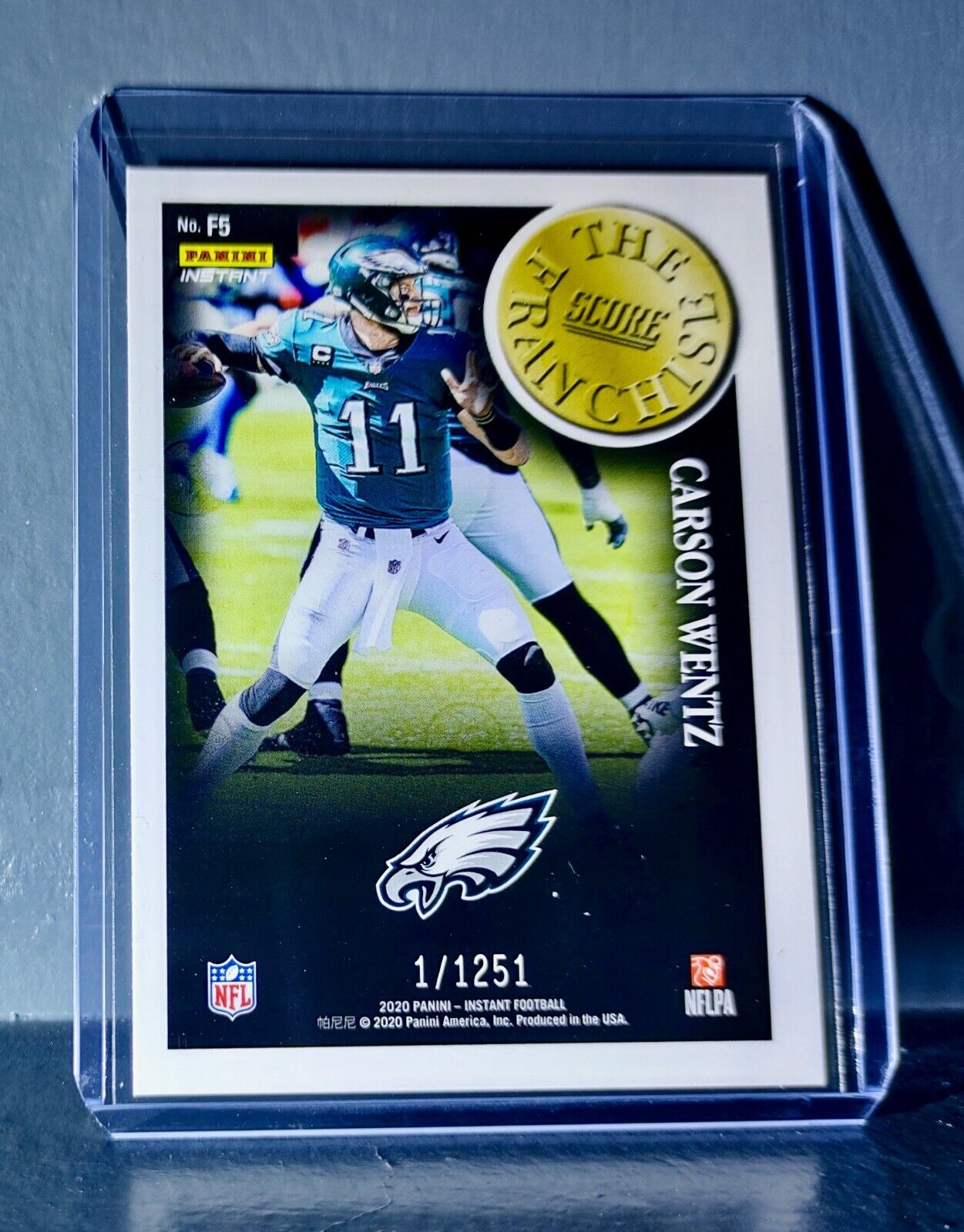 Carson Wentz 2020 Panini NFL Instant Score The Franchise #5 Card 1/1251