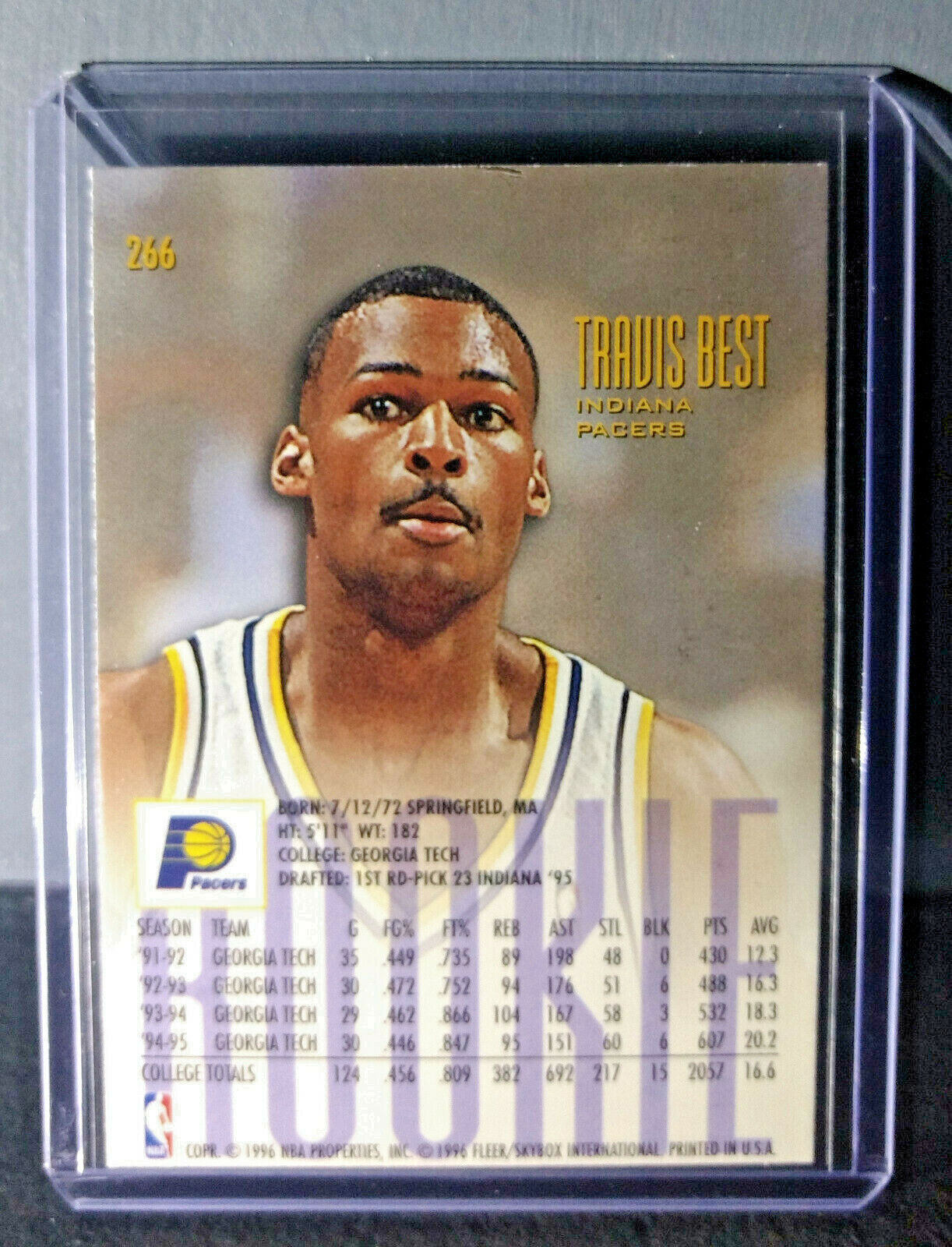 1995-96 Travis Best #266 Fleer Ultra Rookie Basketball Card