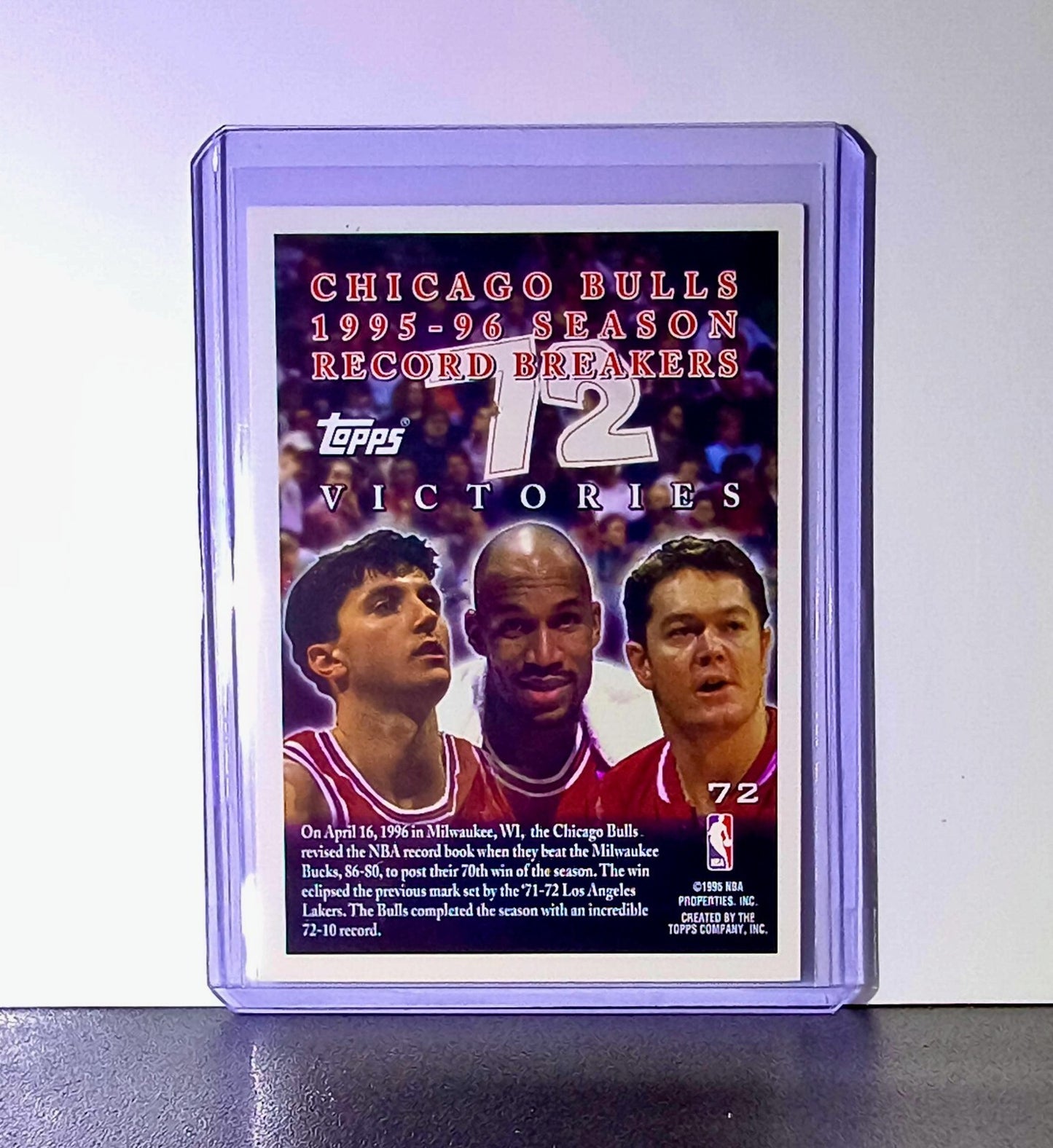 Michael Jordan 1996-97 Topps #72 Basketball Card Chicago Bulls