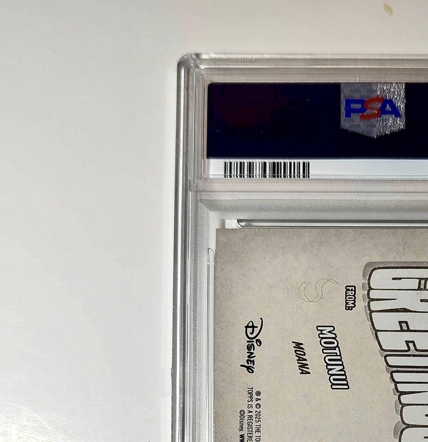 Motunui 2025 Topps Disney Wonder #GF-12 Greetings From Card Moana PSA 9
