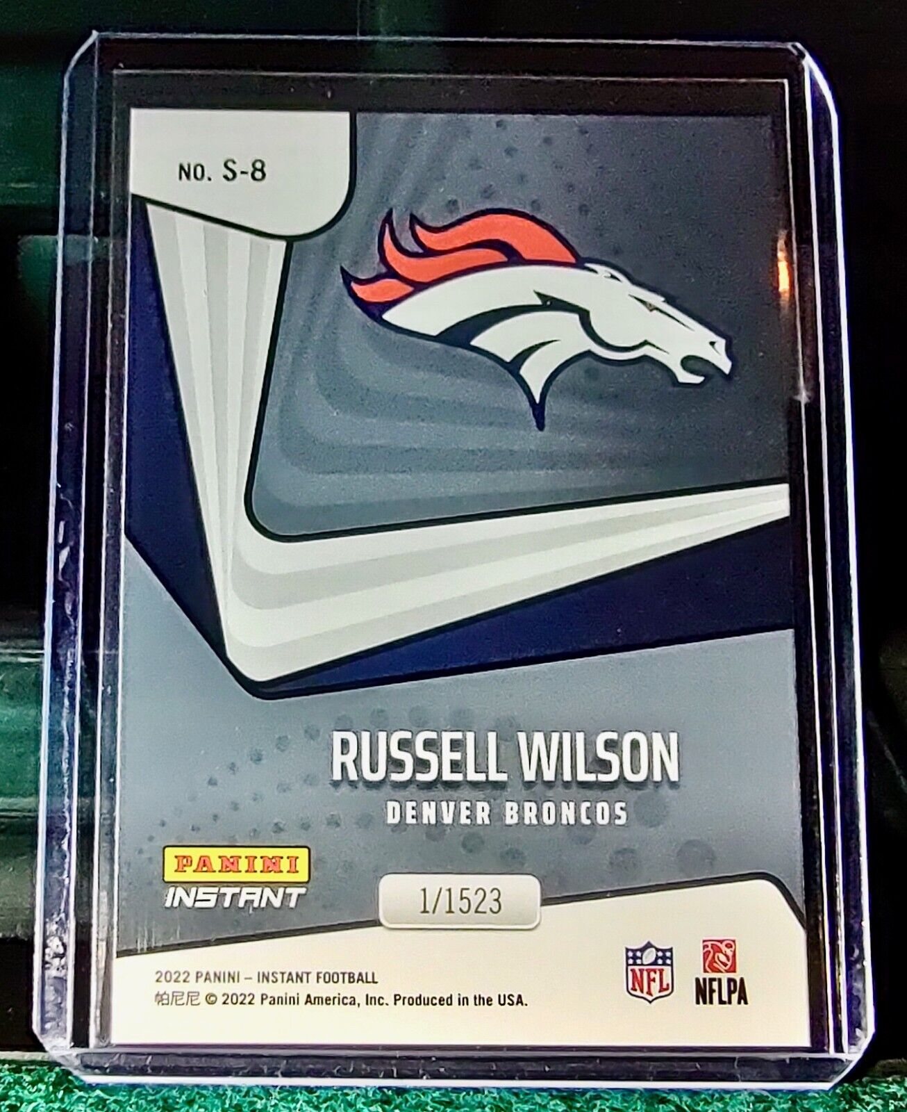 Russell Wilson 2022 Panini NFL Instant Supernova #8 Football Card 1/1523