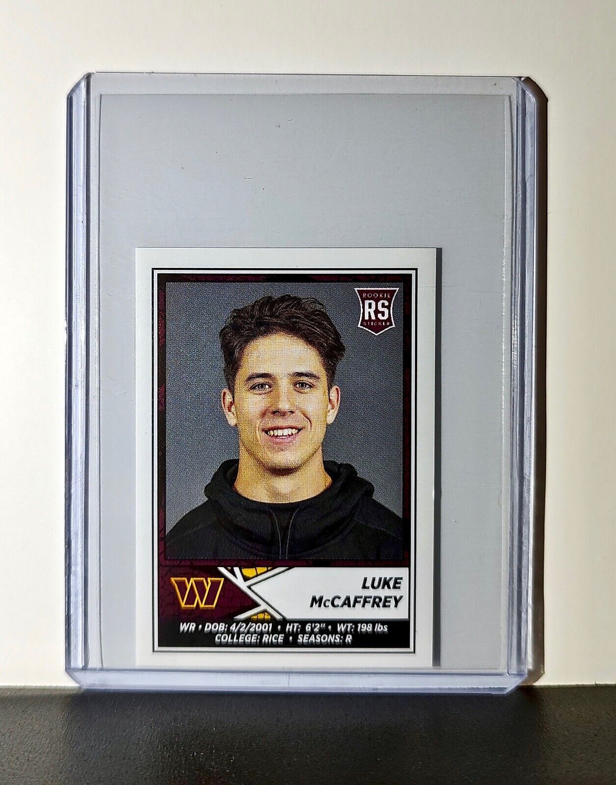 Luke McCaffrey 2024 Panini NFL Rookie Sticker #354 Washington Commanders